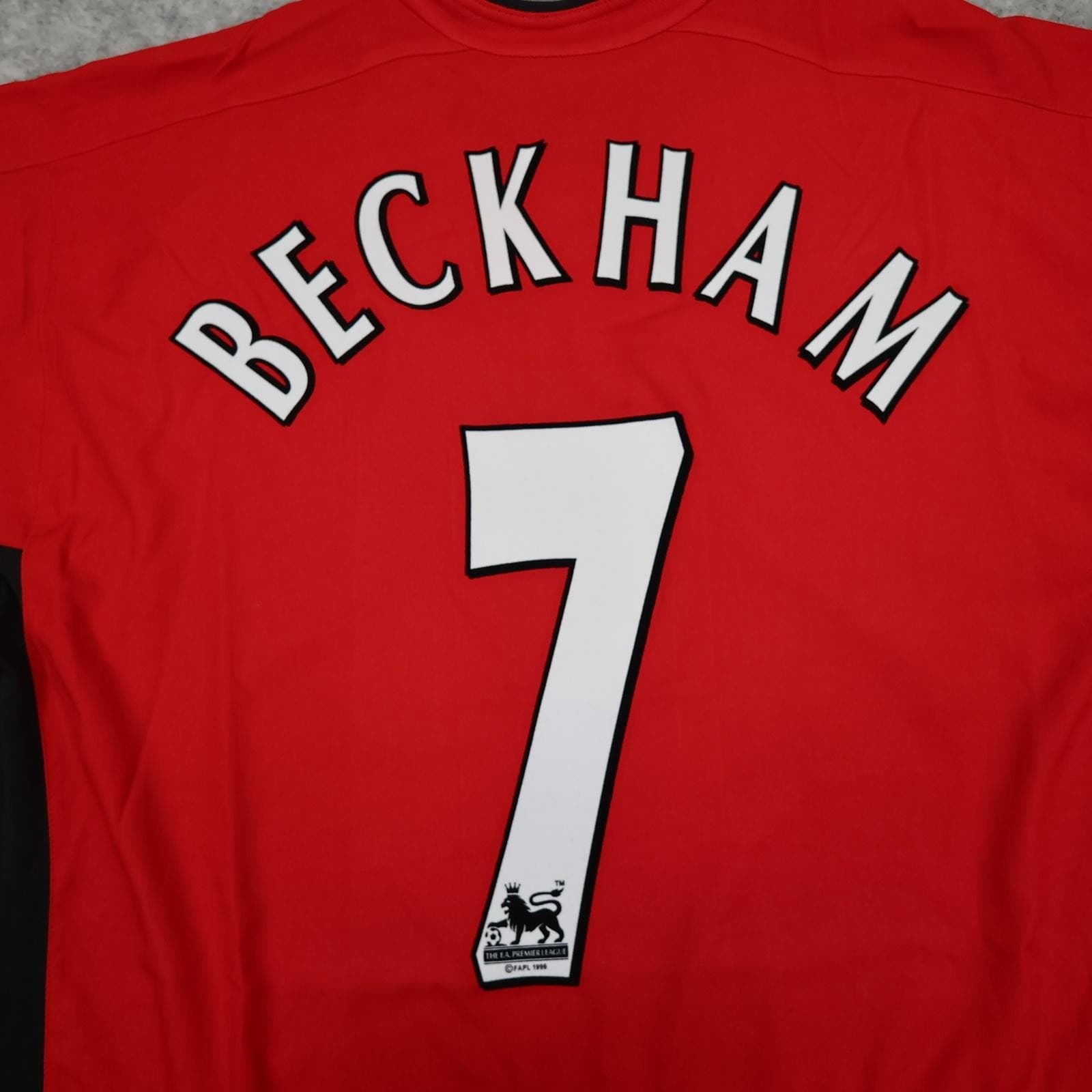 Vintage Manchester United Shirt Mens XL Red Home 2002 Nike Vodafone Beckham 7 photo 17