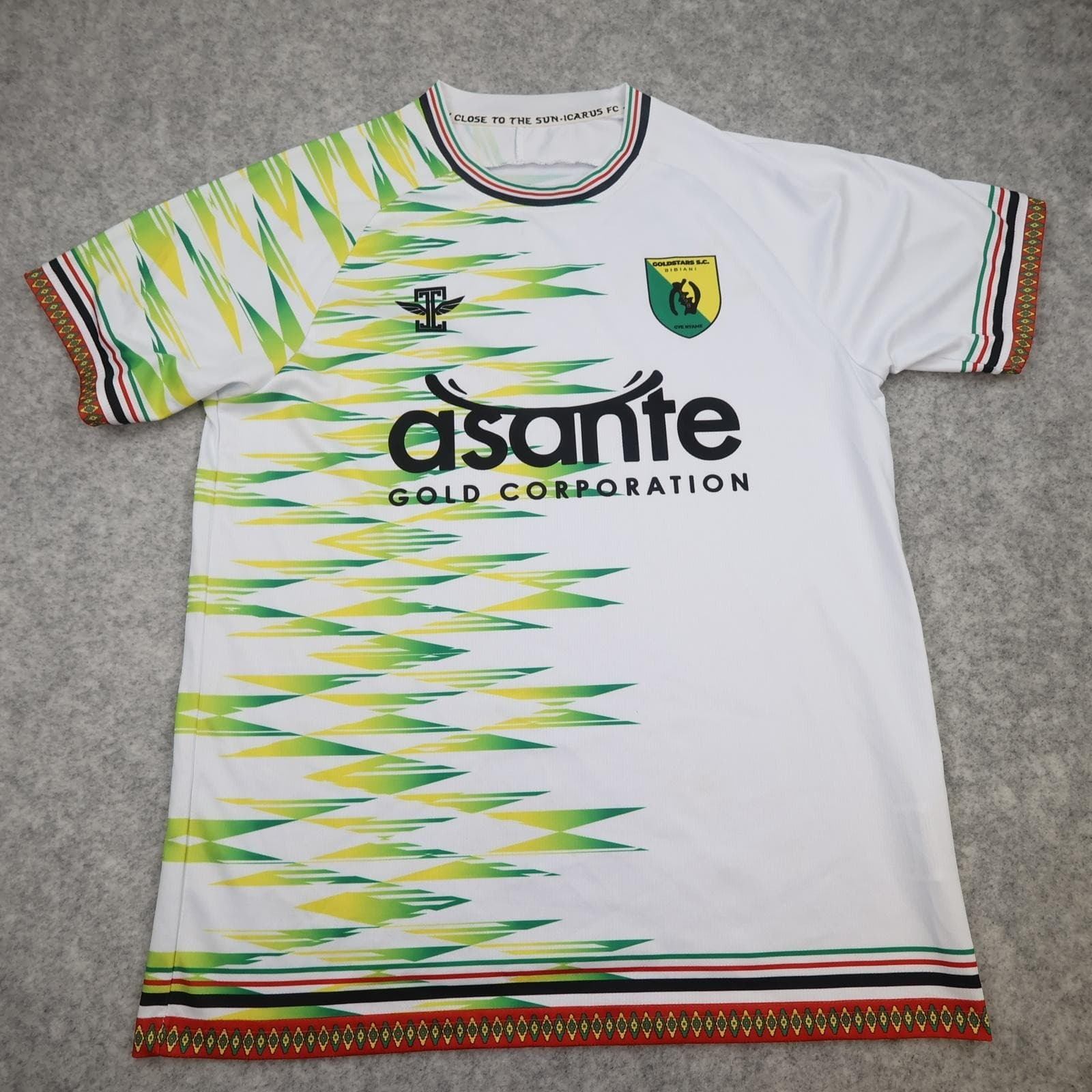Bibiani Goldstars SC Shirt Mens Large White 2023 2024 Icarus Asante Gold Jersey