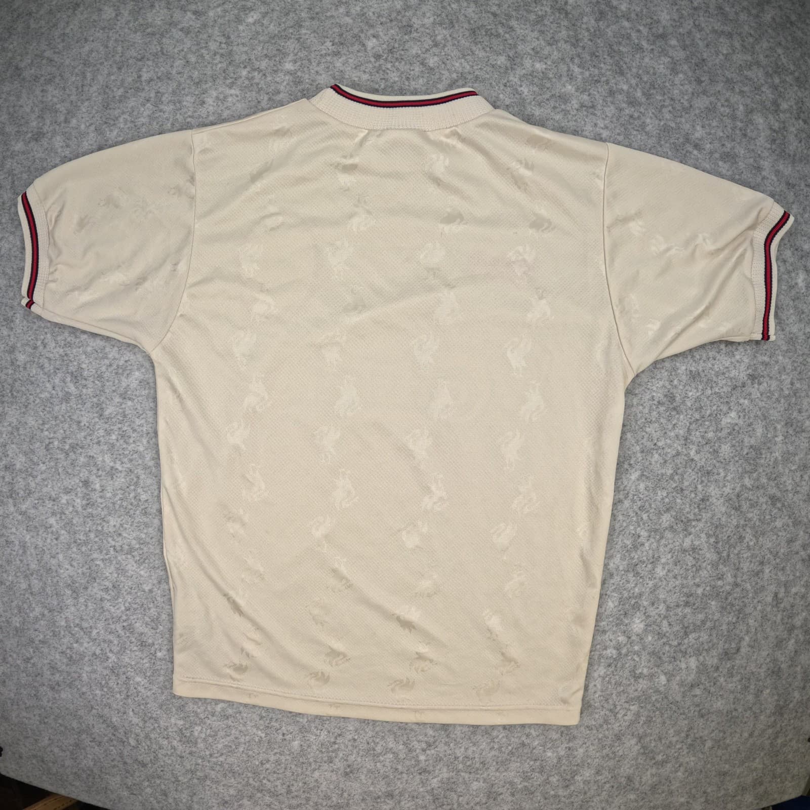 Vintage Liverpool Football Shirt Small Away 1996 1997 Reebok 34/36 Cream Jersey photo 5