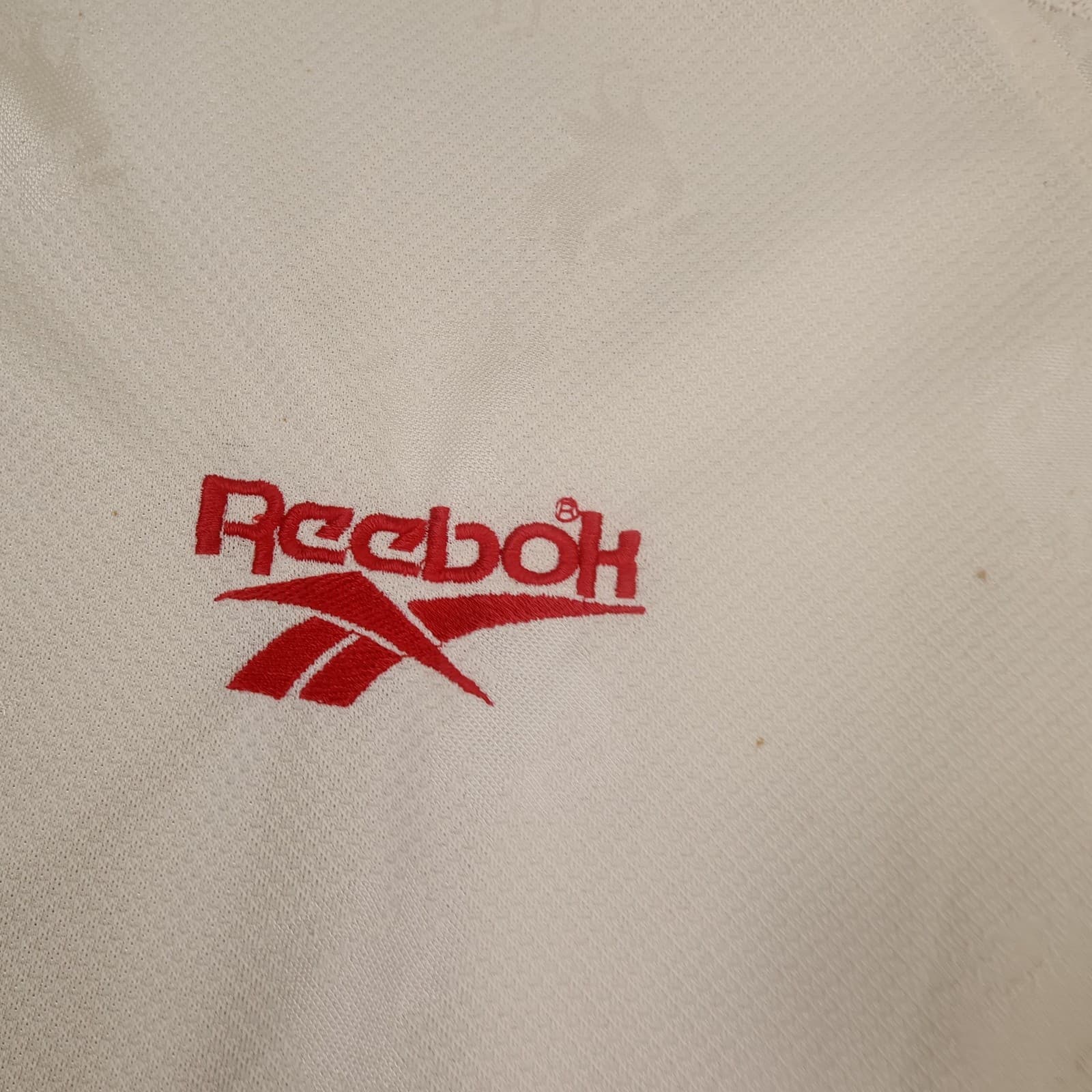 Vintage Liverpool Away Shirt Mens 2XL Beige 1996 1997 Reebok Carlsberg Jersey photo 5