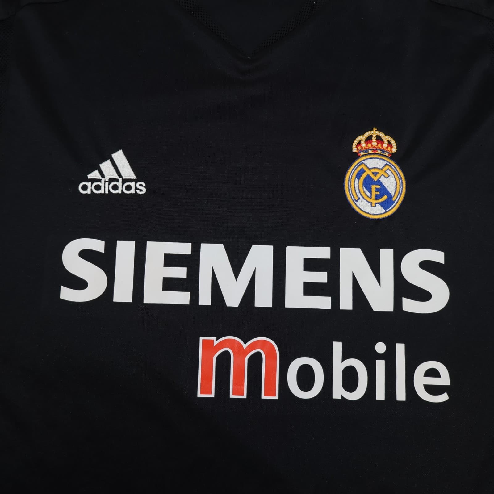 Vintage Real Madrid Shirt Large Black Away Kit 2004 2005 Adidas Football Jersey photo 3
