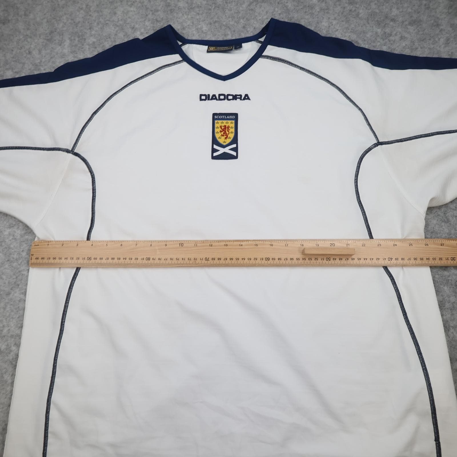 Vintage Scotland Shirt Mens 2XL White Football Diadora Official Jersey photo 9