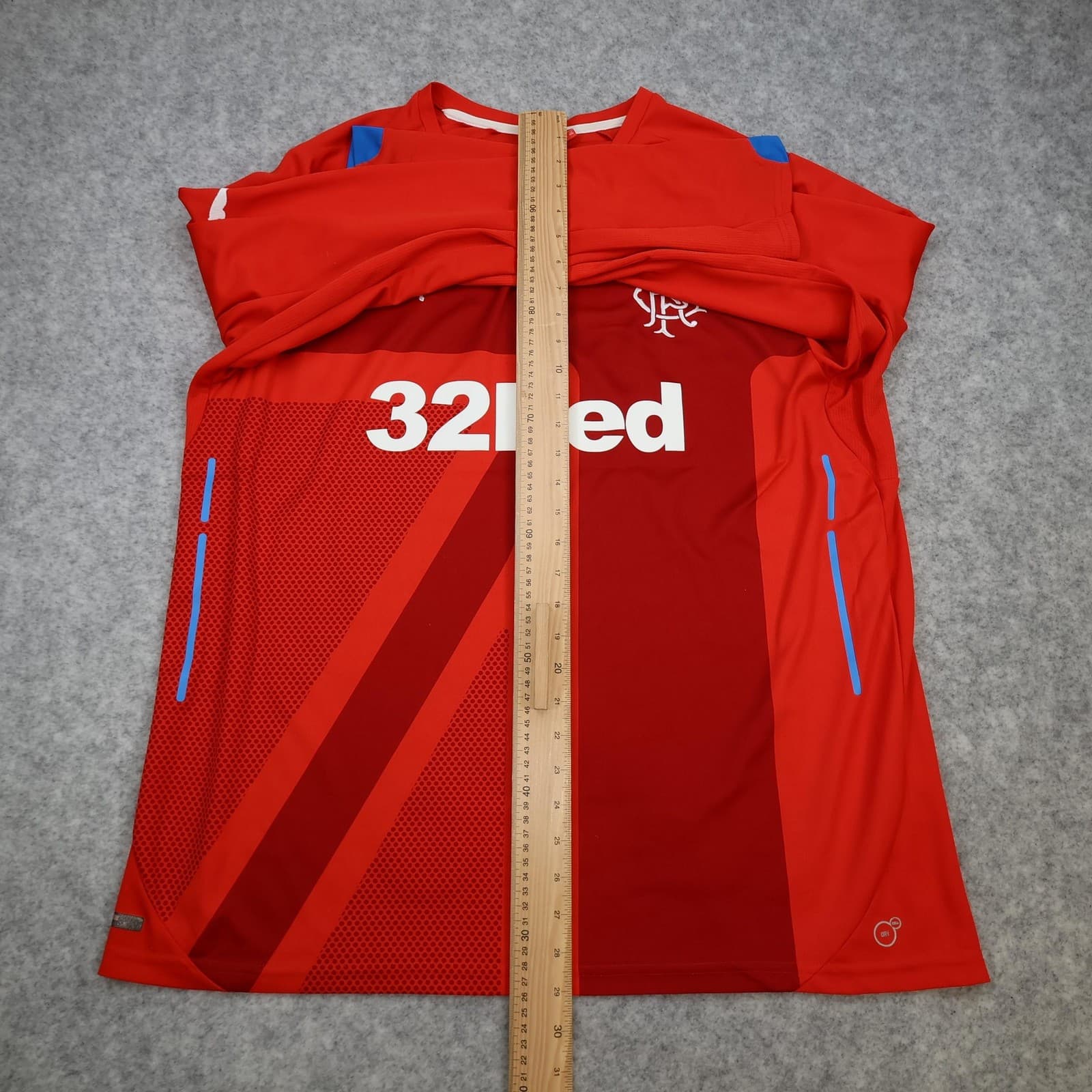 Rangers Shirt Mens 2XL Red Third Kit 2014 2015 Puma Long Sleeve Soccer Jersey photo 10