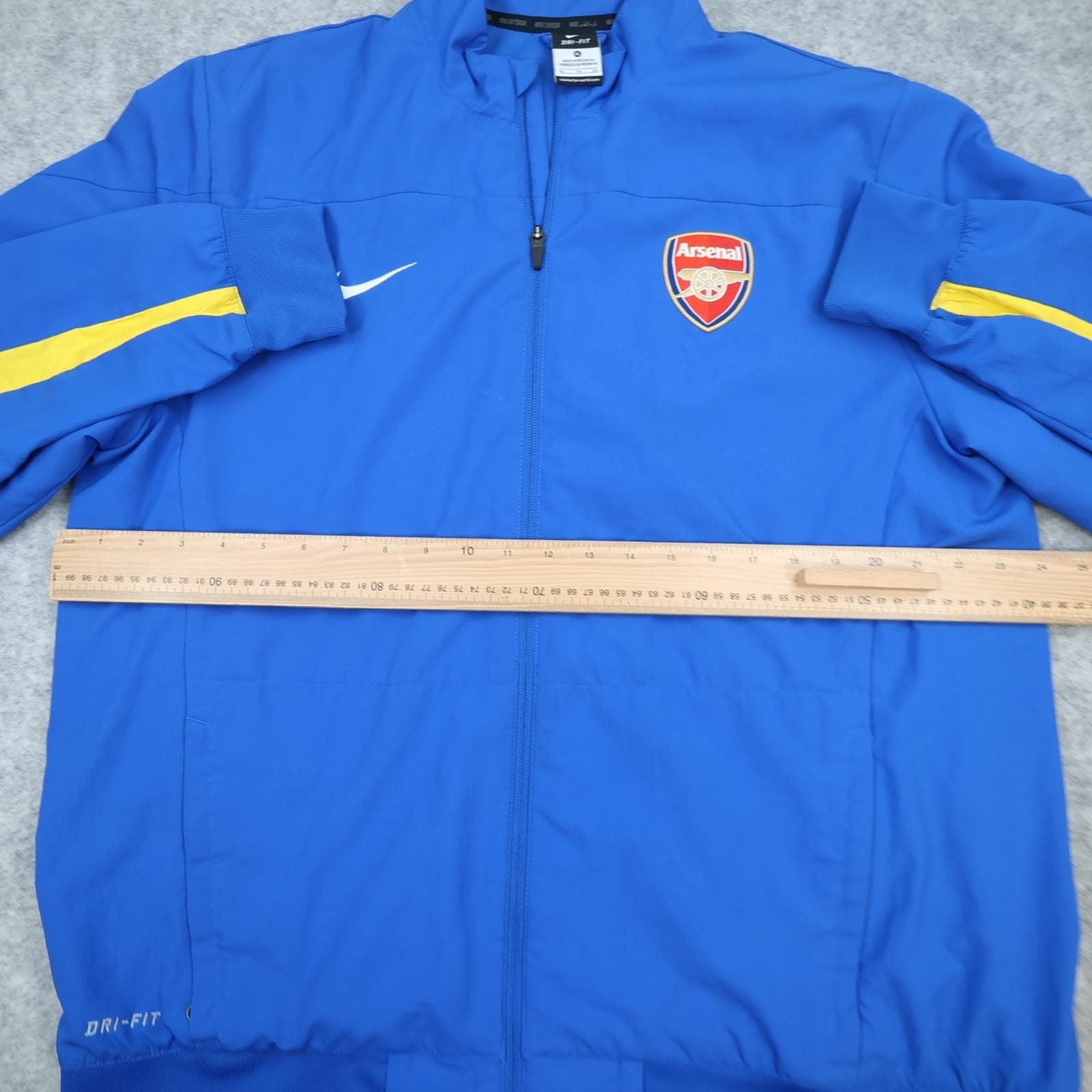 Arsenal Jacket Mens Extra Large Blue Yellow Football Nike Dri Fit 2013 2014 photo 7