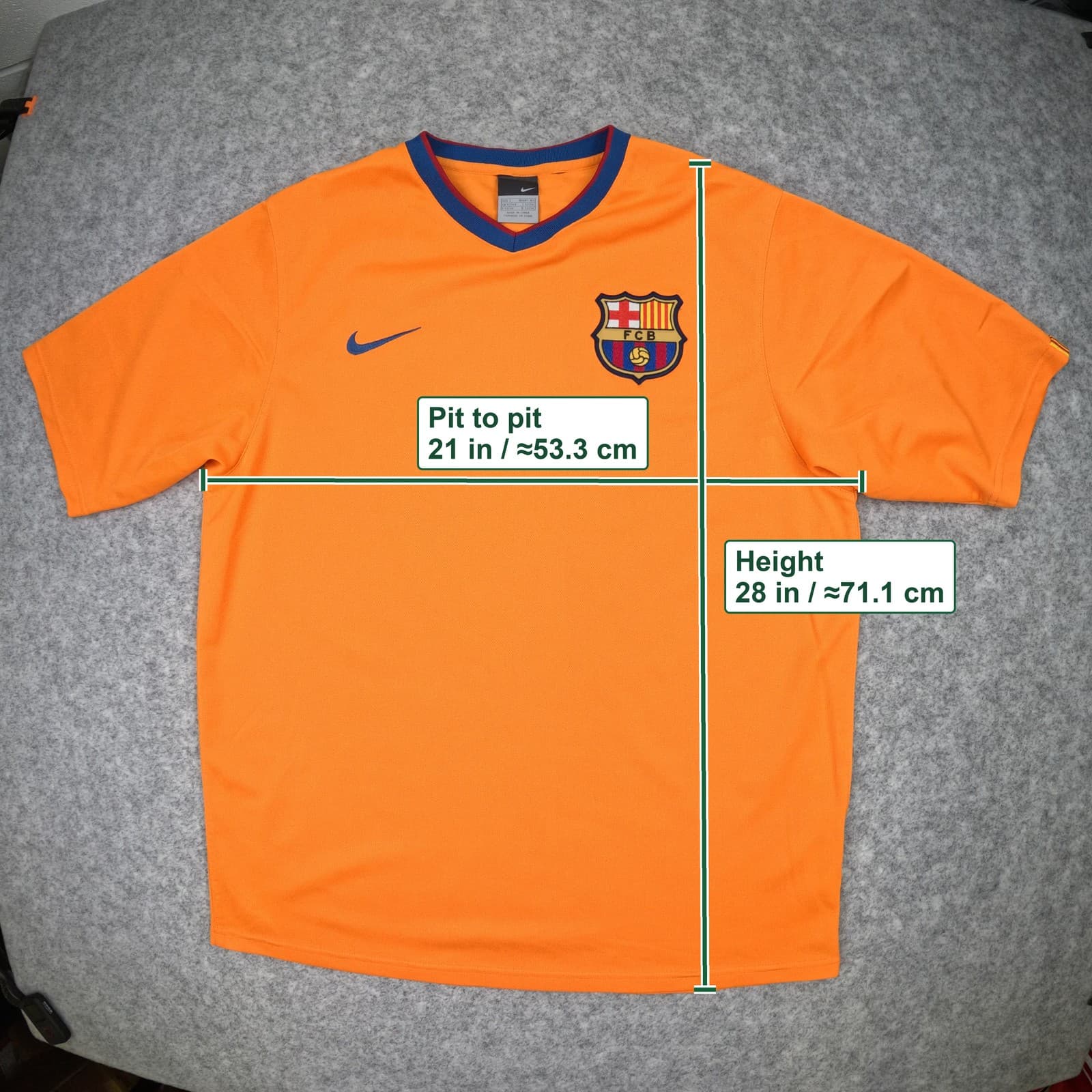 Barcelona Football Shirt Large Away 2006 2008 Nike Messi 19 Barcelona Jersey photo 3