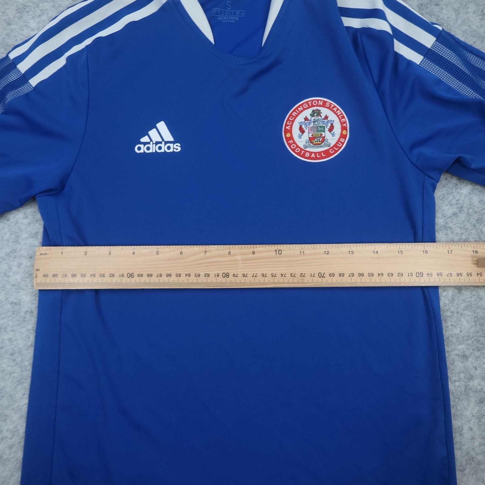 Accrington Stanley Training Shirt Mens Small Blue EFL Football Adidas Jersey photo 9