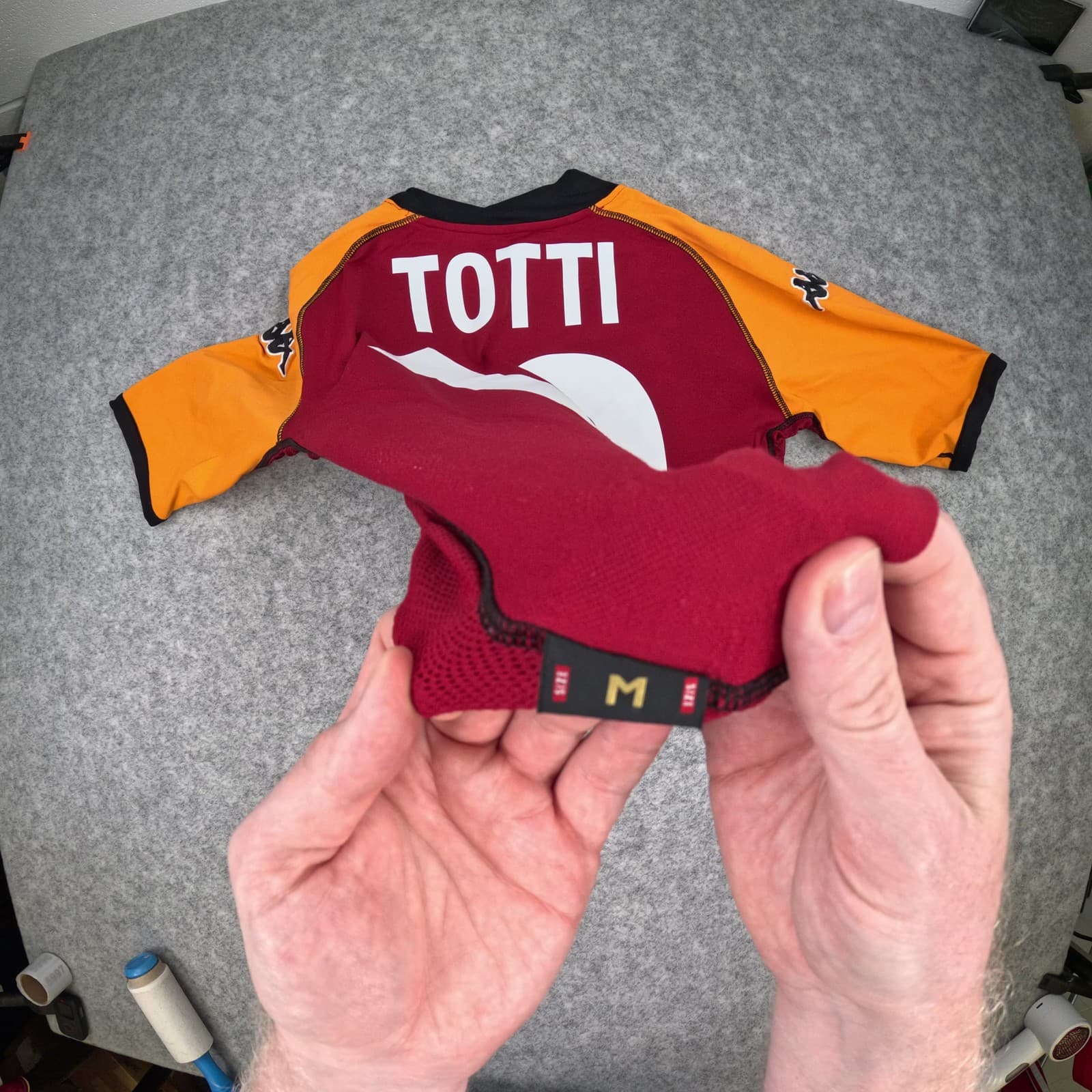 AS Roma Football Shirt Medium Burgundy Home 2002 2003 Kappa Totti 10 Jersey photo 4