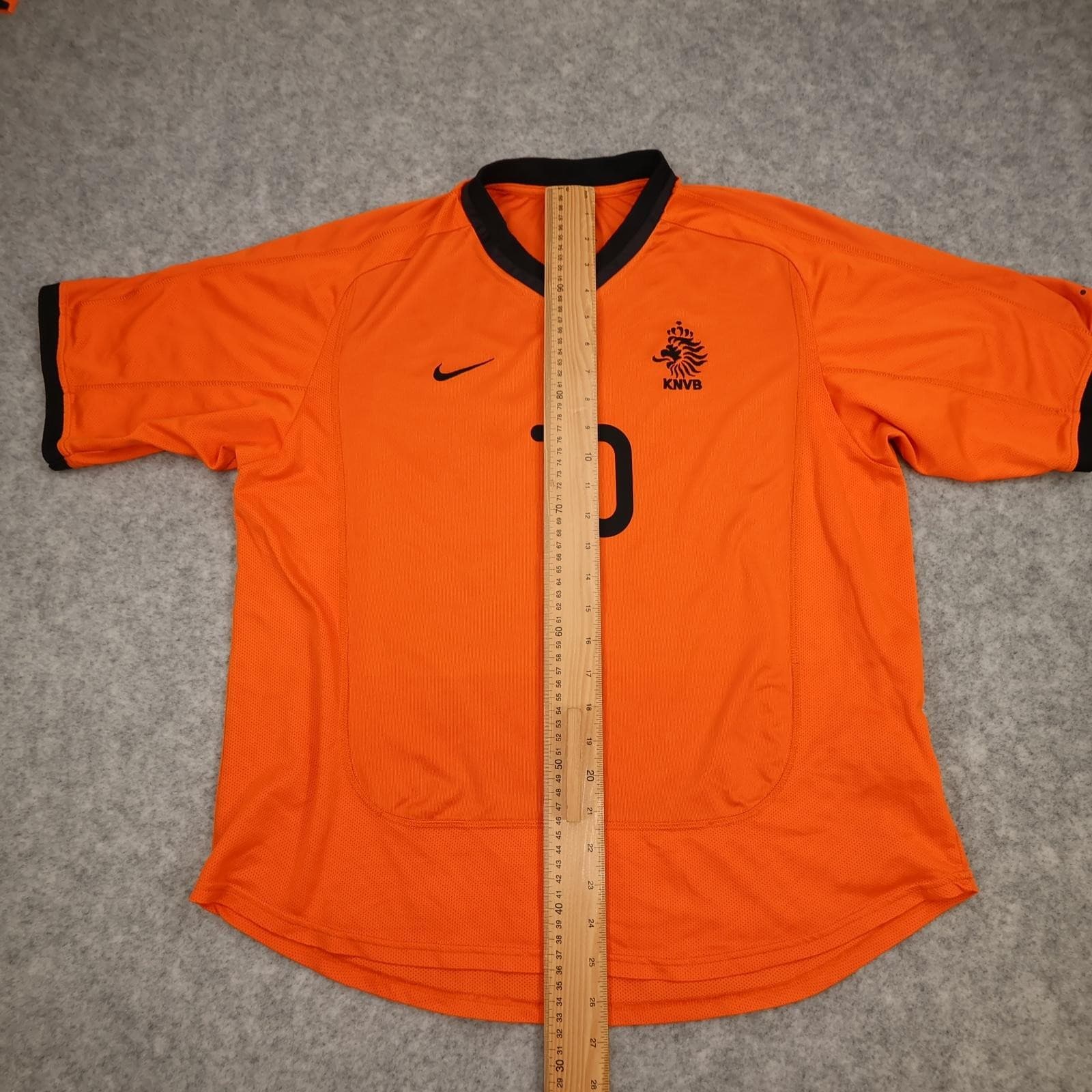 Vintage Netherlands KNVB Home Shirt Mens Large Orange 2000 2002 Nike Bergkamp 10 photo 12