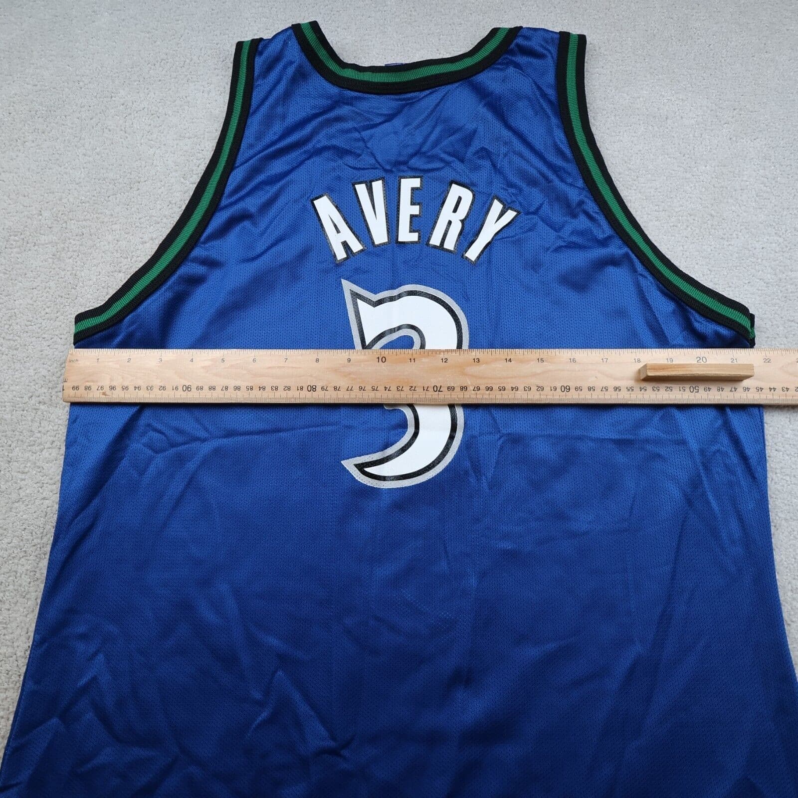Vintage Minnesota Timberwolves Jersey Large Champion NBA Will Avery 44 photo 8