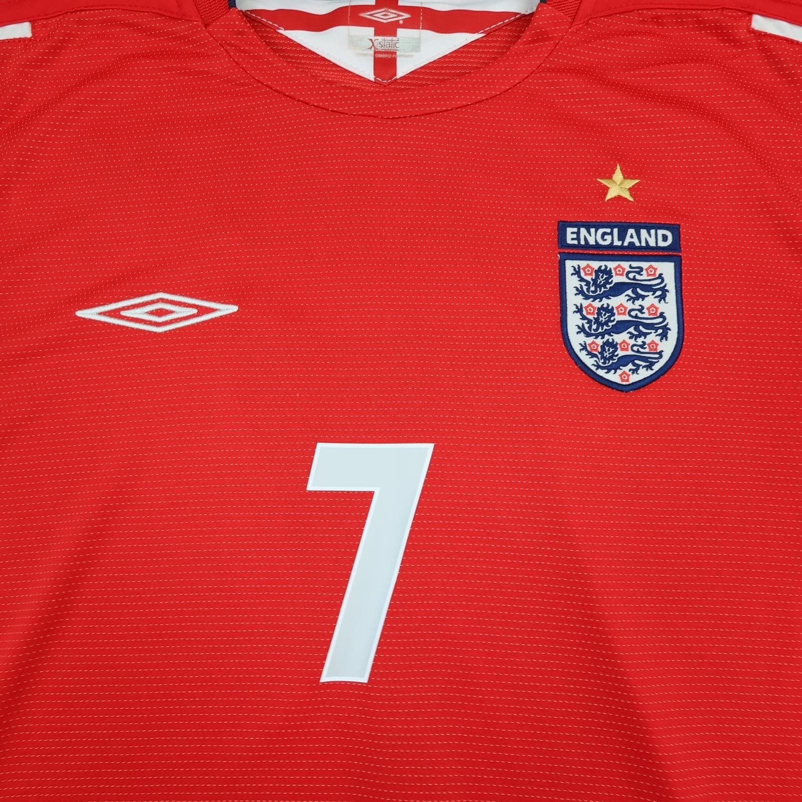Vintage England Away Shirt Mens XL Red 2004 2006 Football Umbro Beckham 7 photo 6