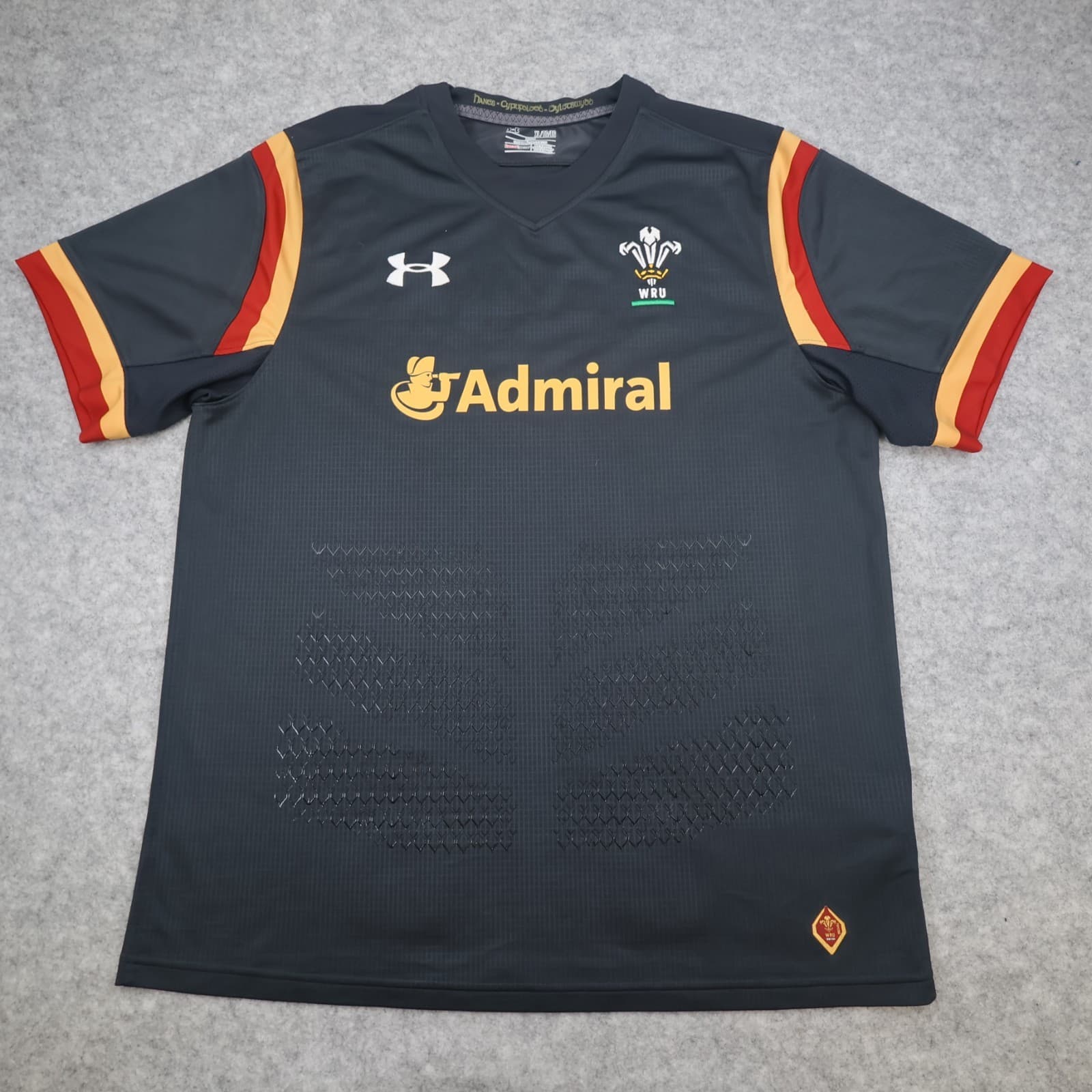 Wales Rugby Shirt Extra Large Black Away Kit 2015 2016 Under Armour Jersey