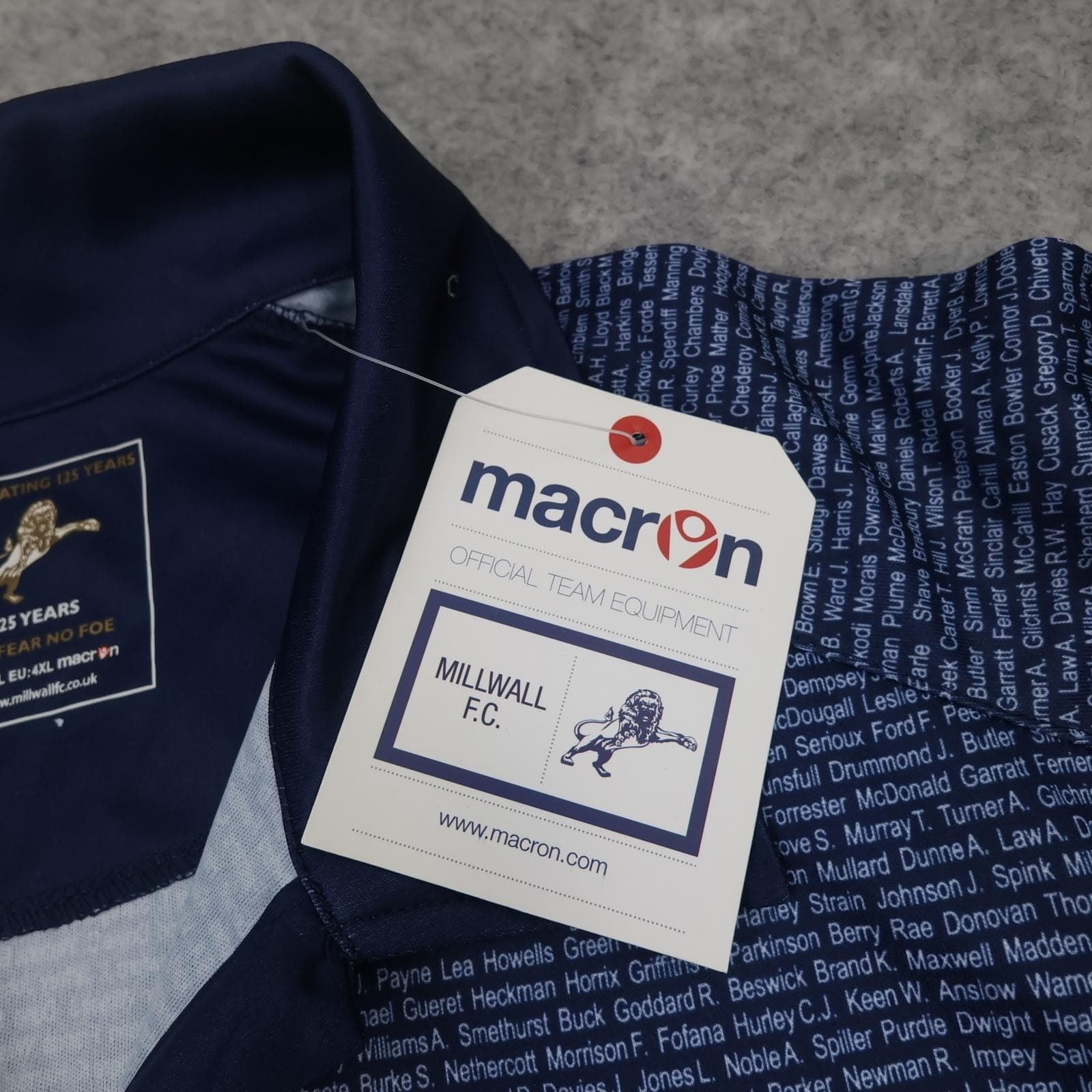Millwall Shirt Mens 3XL Blue Third 125 Years 2010 2011 Football Macron Polo photo 6