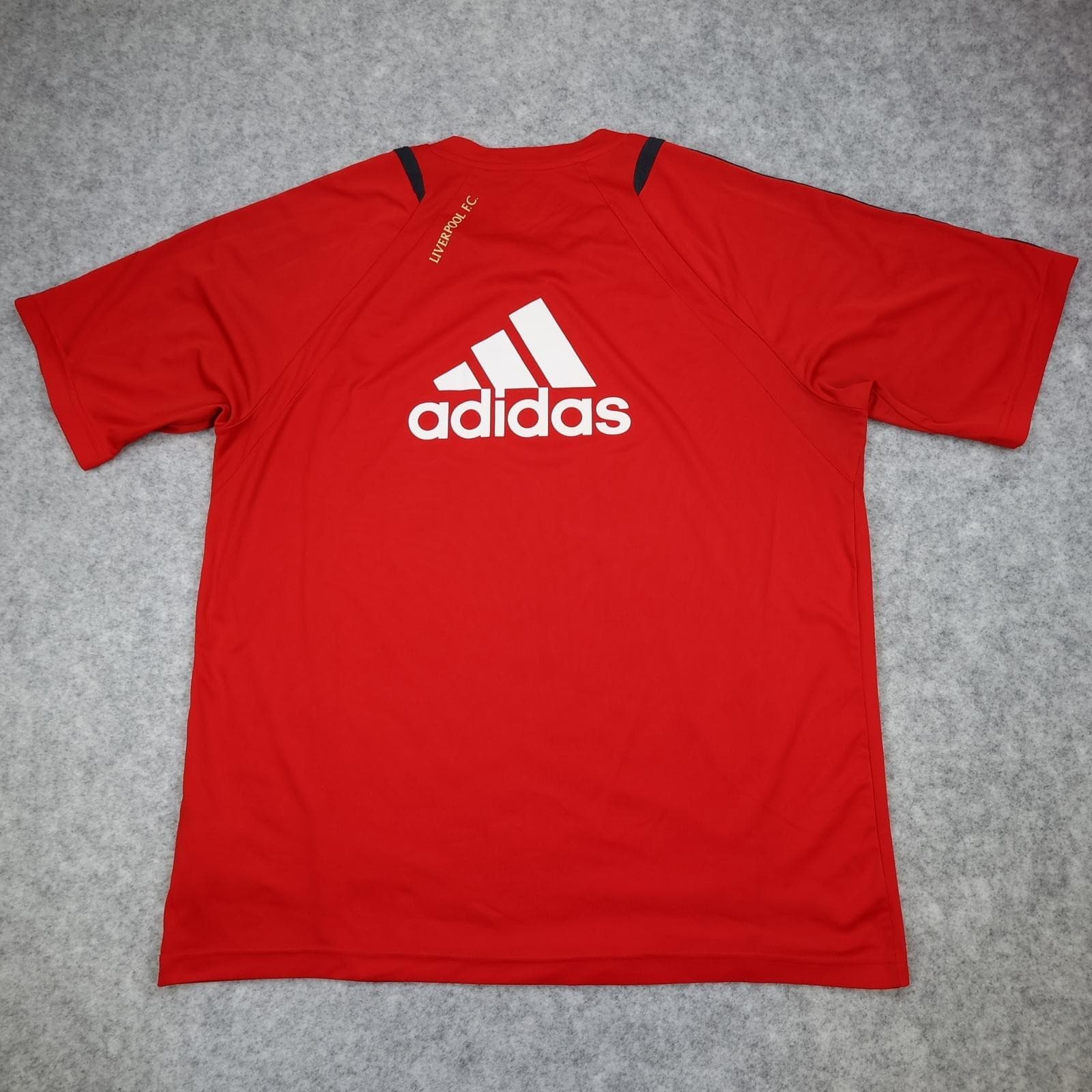 Liverpool Training Shirt Mens Large Red EPL Football Adidas Carlsberg Jersey photo 2