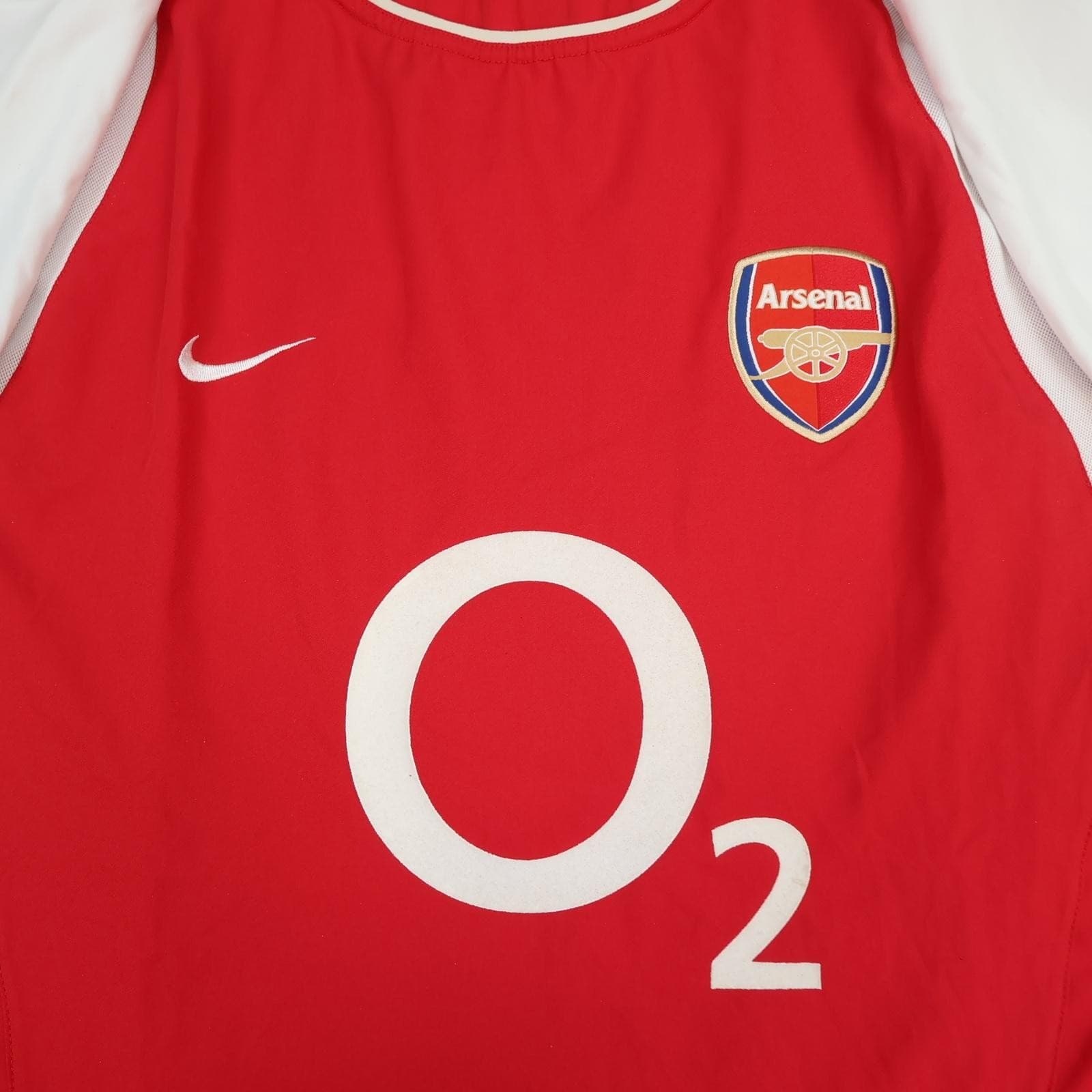 Vintage Arsenal Shirt Mens XL Red Home 2002 2004 Invincibles Nike O2 Vieira 4 photo 3
