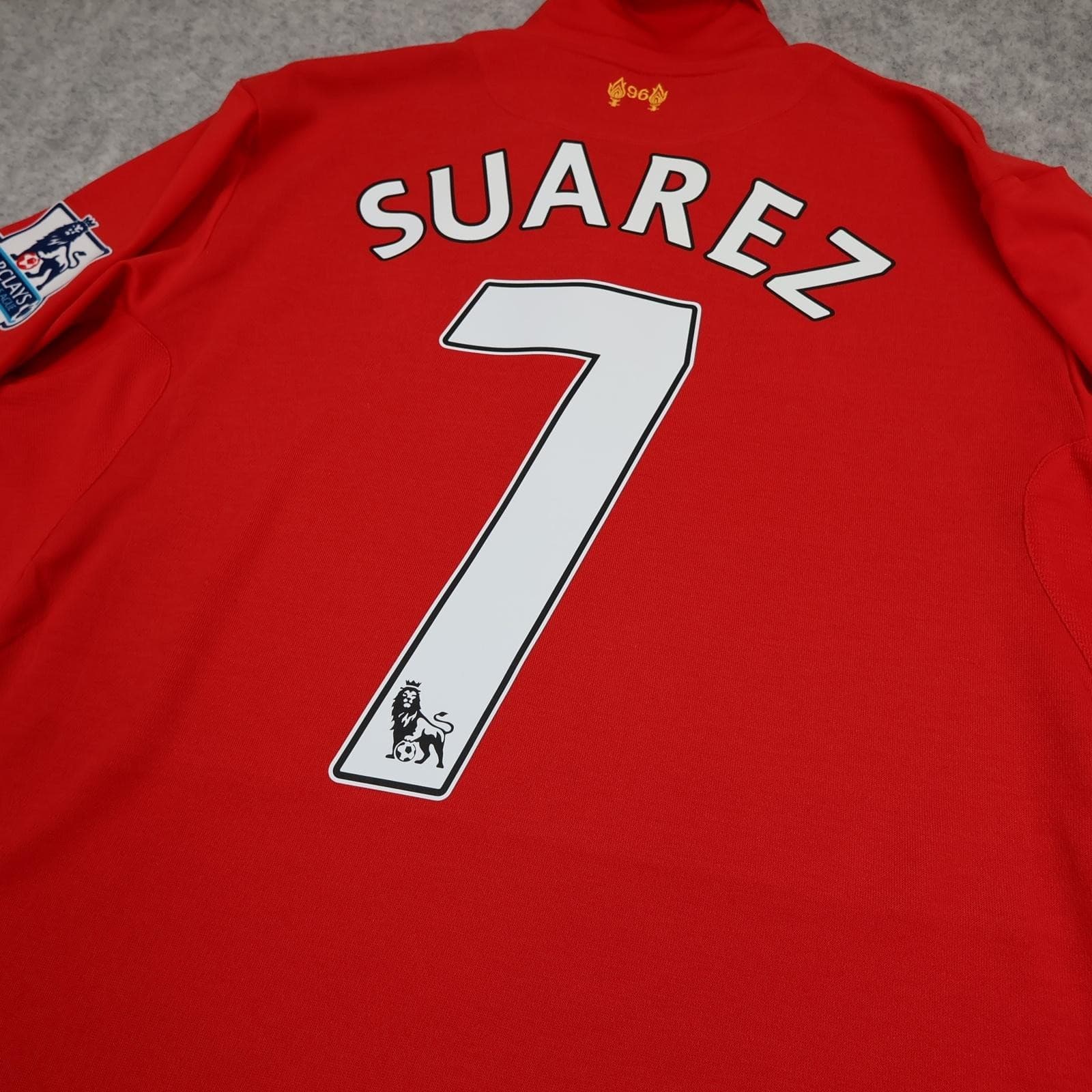 Liverpool Shirt Mens Large Red Home 2012 2013 EPL Warrior Suarez 7 Soccer Jersey photo 9