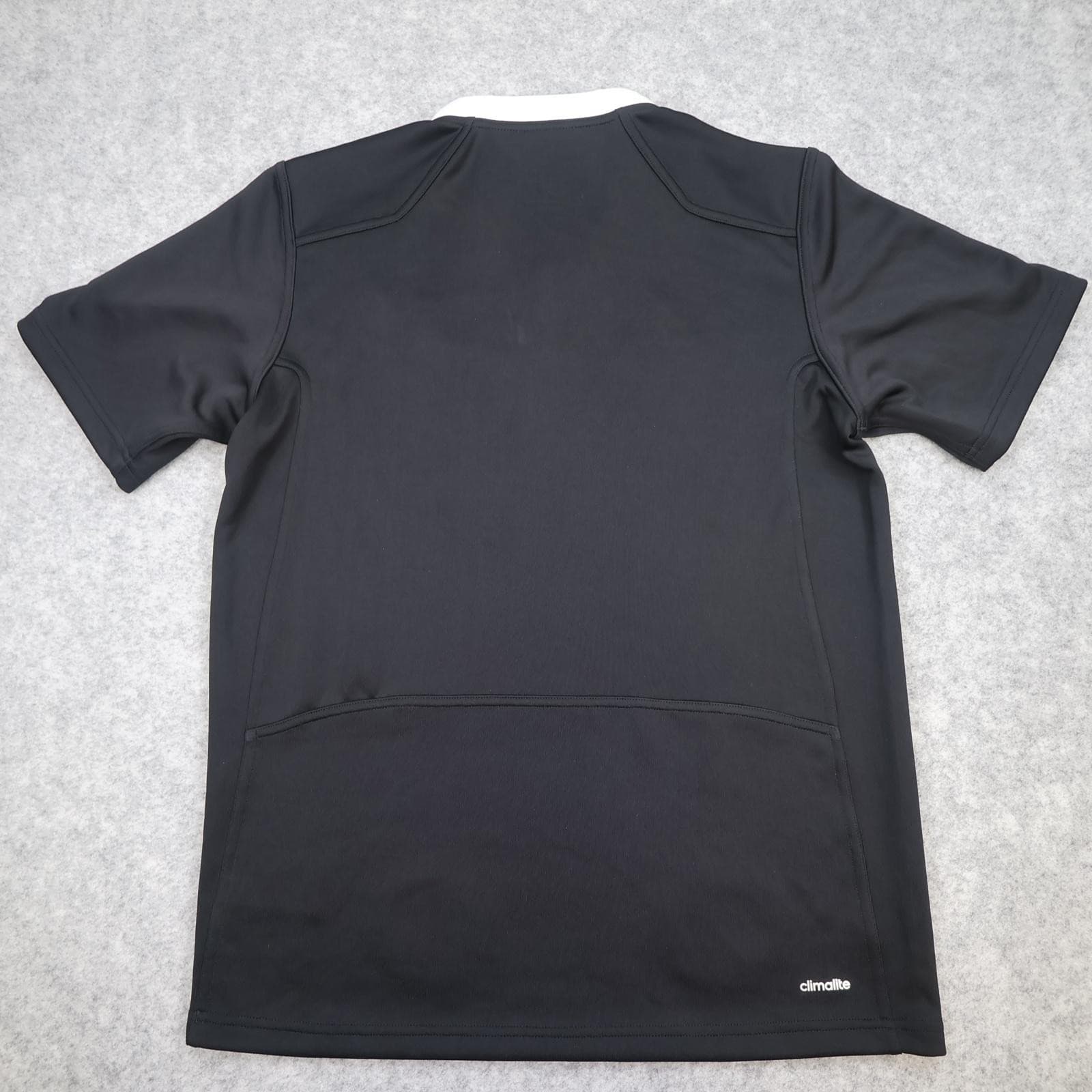 New Zealand All Blacks Shirt Mens Medium Black Rugby Adidas AIG 2013 2014 Jersey photo 2