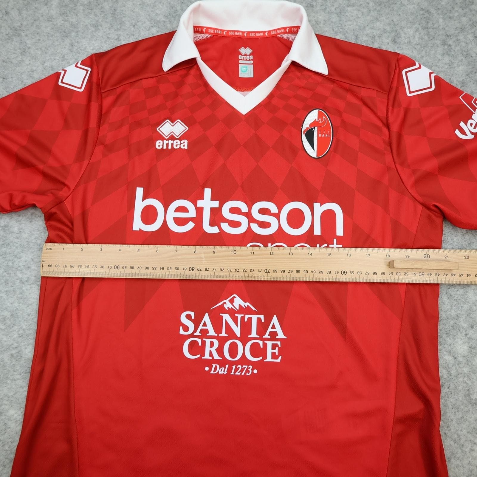 SSC Bari Shirt Mens Large Red Home 2025 2026 Errea Betsson Sport Jersey photo 11