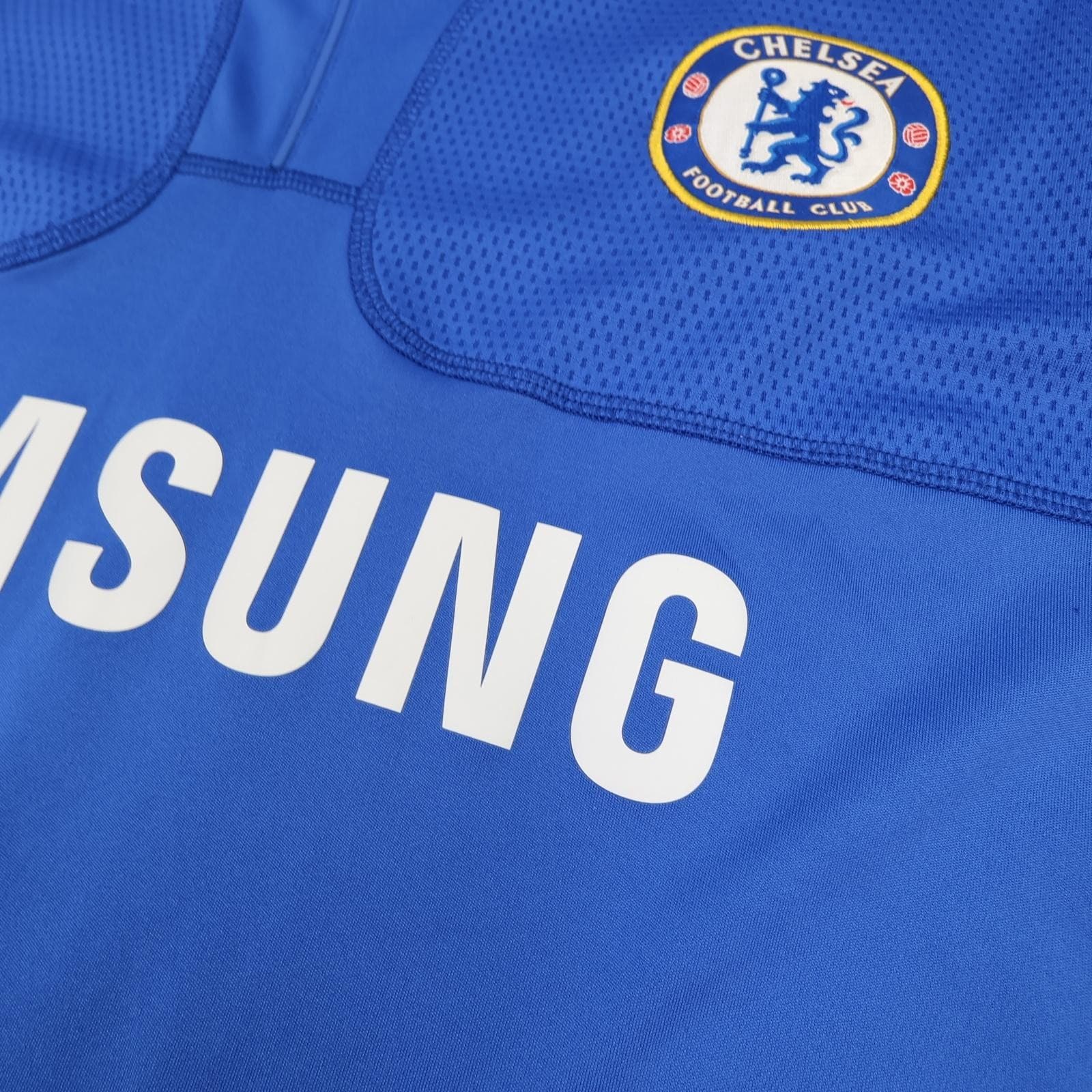 Chelsea Shirt Mens Medium Blue Home 2009 2010 Adidas Drogba 11 Soccer Jersey photo 5