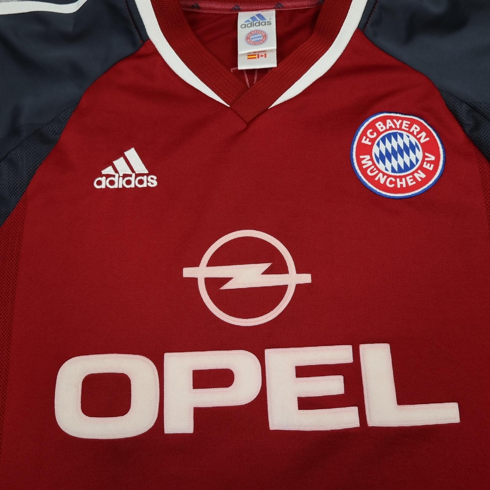 Vintage Bayern Munich Shirt Mens XL Red Home 2001 2002 Football Adidas Opel photo 3
