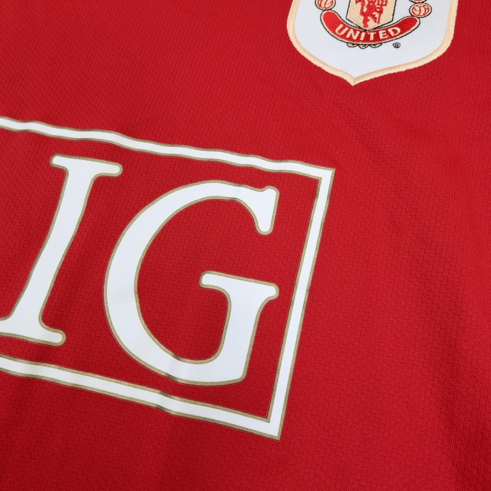 Manchester United Shirt Mens Large Red Home 2006 2007 Football Nike Ji Sung Park photo 5