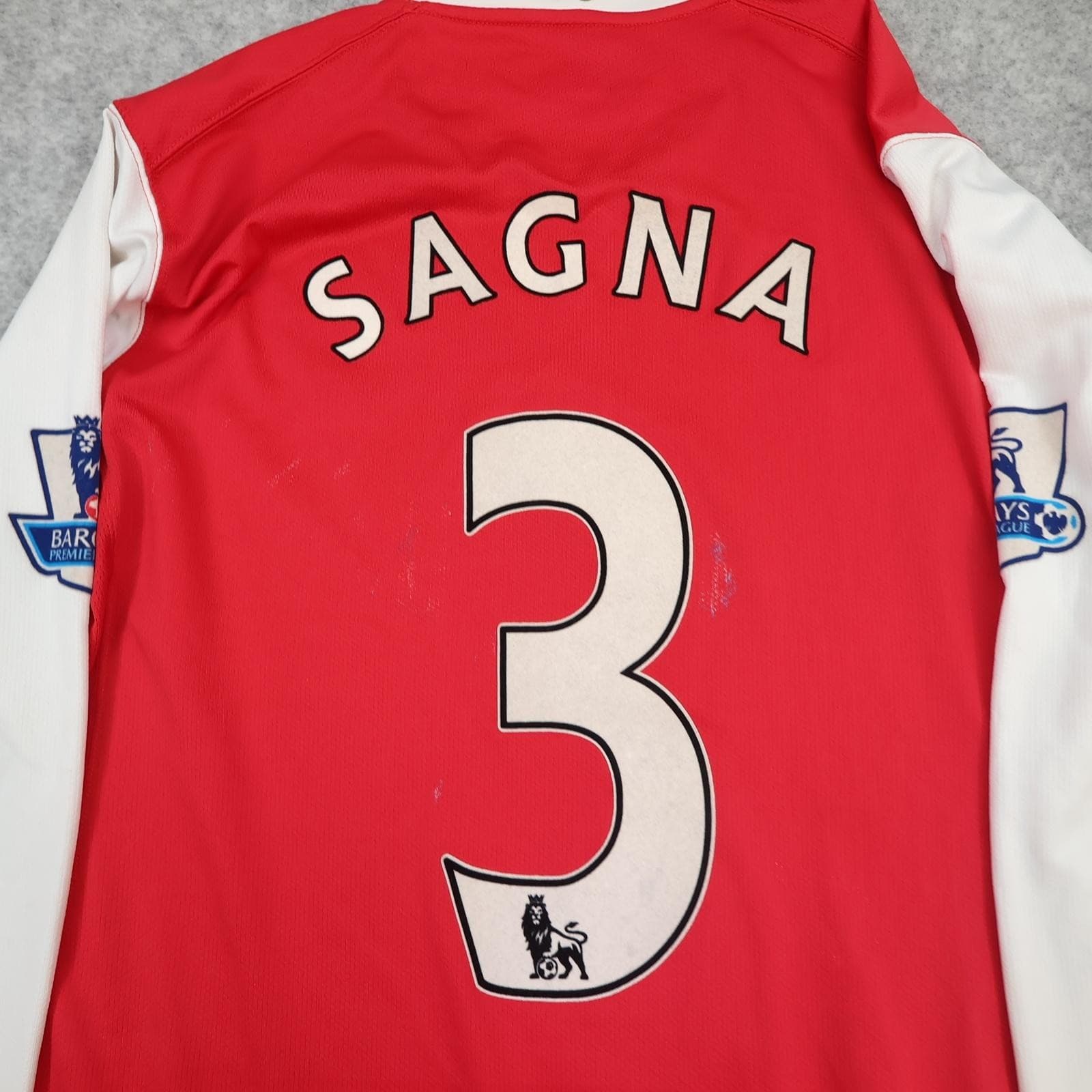 Arsenal Shirt Mens Large Red Home Long Sleeve 2006 2008 Football Nike Sagna 3 photo 3