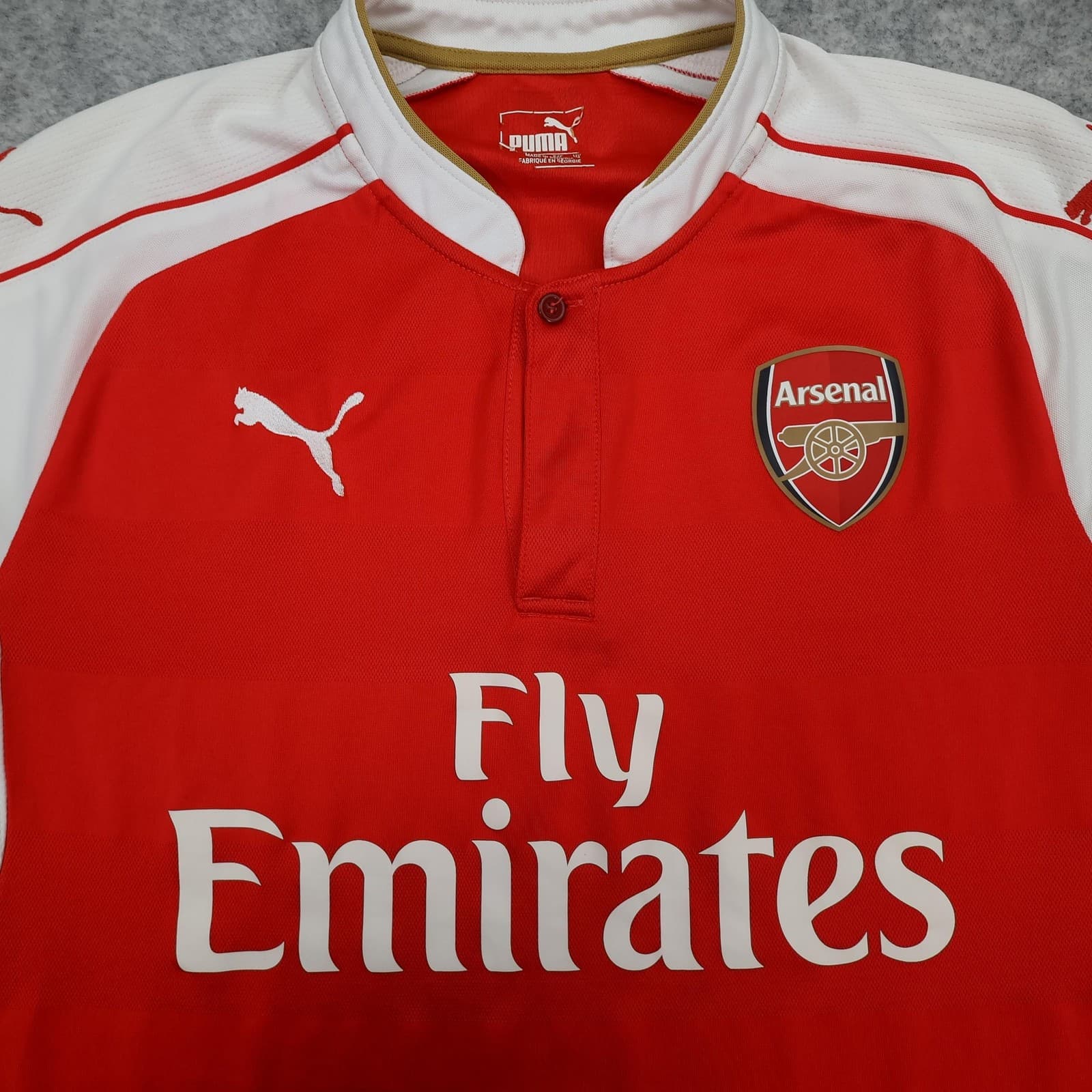 Arsenal Shirt Mens Medium Red Home 2015 2016 Football Puma Soccer Jersey photo 3