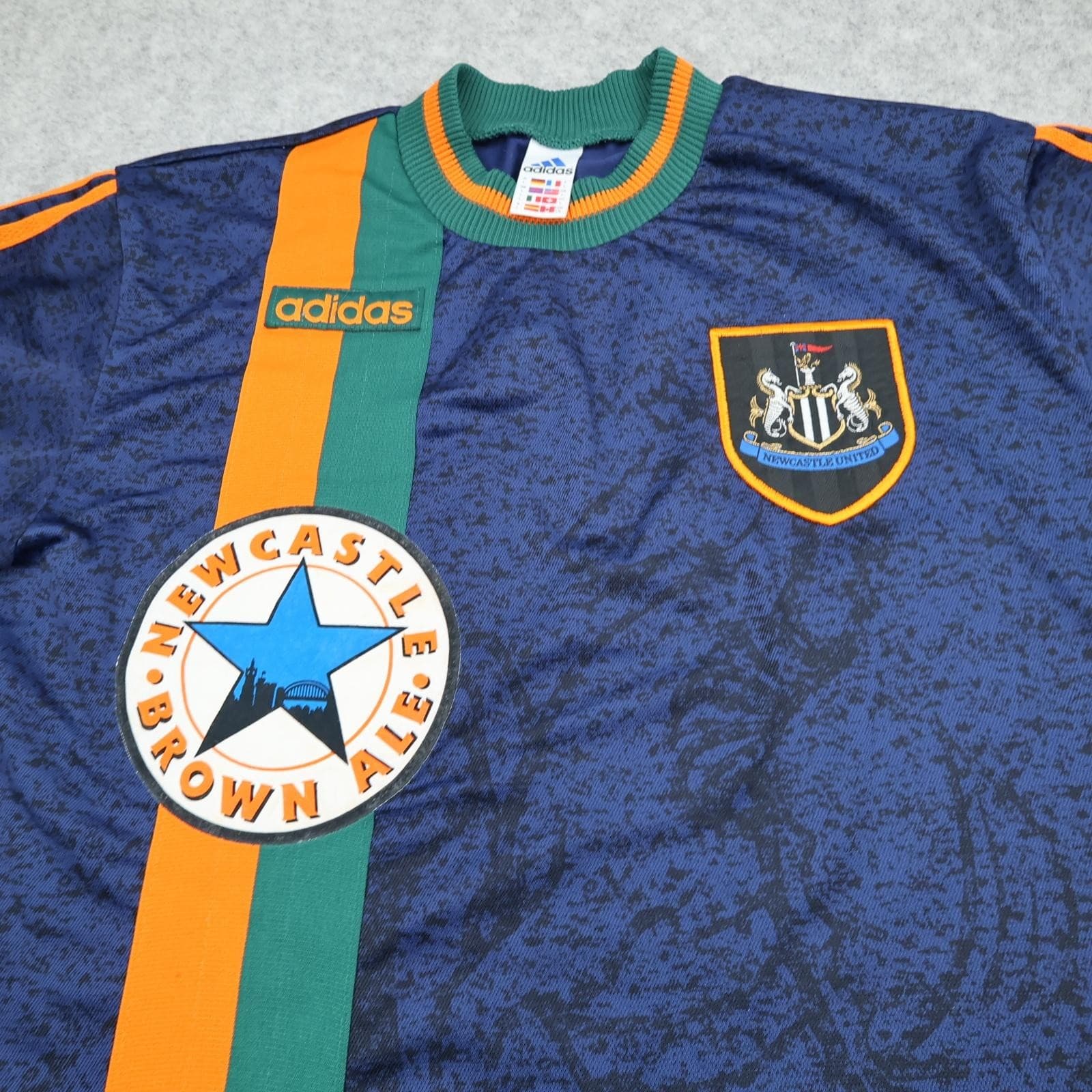 Vintage Newcastle United Shirt Mens Large Blue Away Football Adidas 1995 1996 photo 3