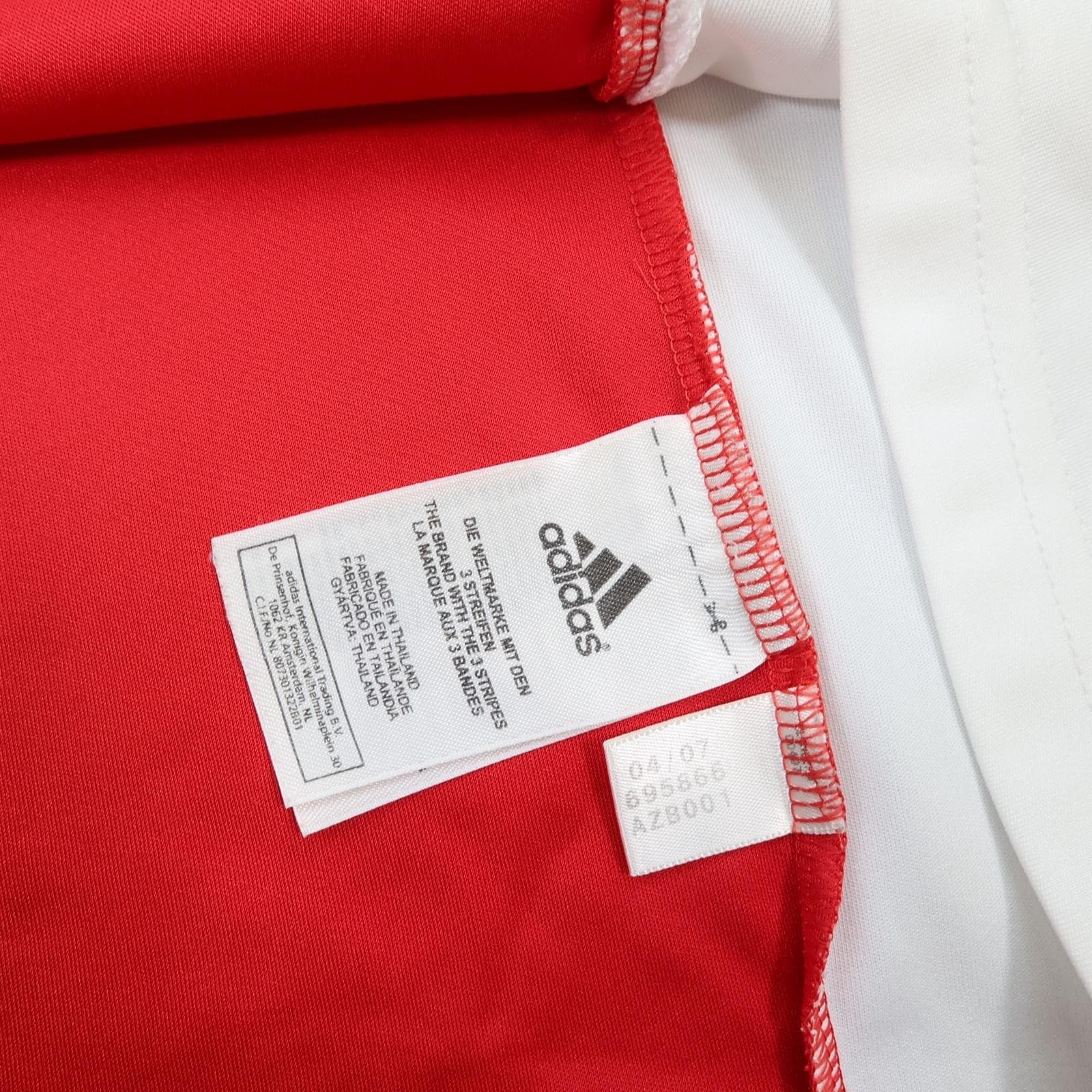 Ajax Shirt Mens Large White Red Long Sleeve 2006 2007 Adidas ABN AMRO Jersey photo 9