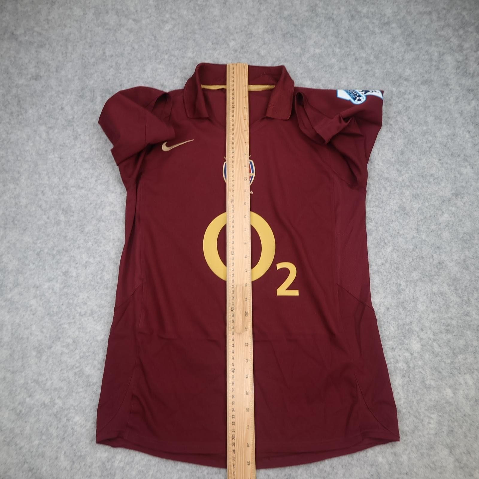 Vintage Arsenal Shirt Mens Medium Red Home 2005 2006 Highbury Nike O2 Pires 7 photo 17