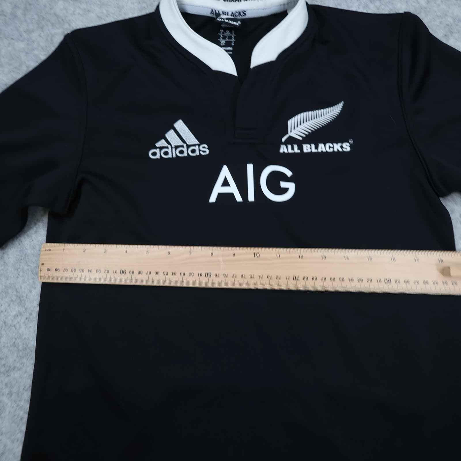New Zealand Rugby Shirt Small Black Home Kit 2017 Adidas Jersey photo 10