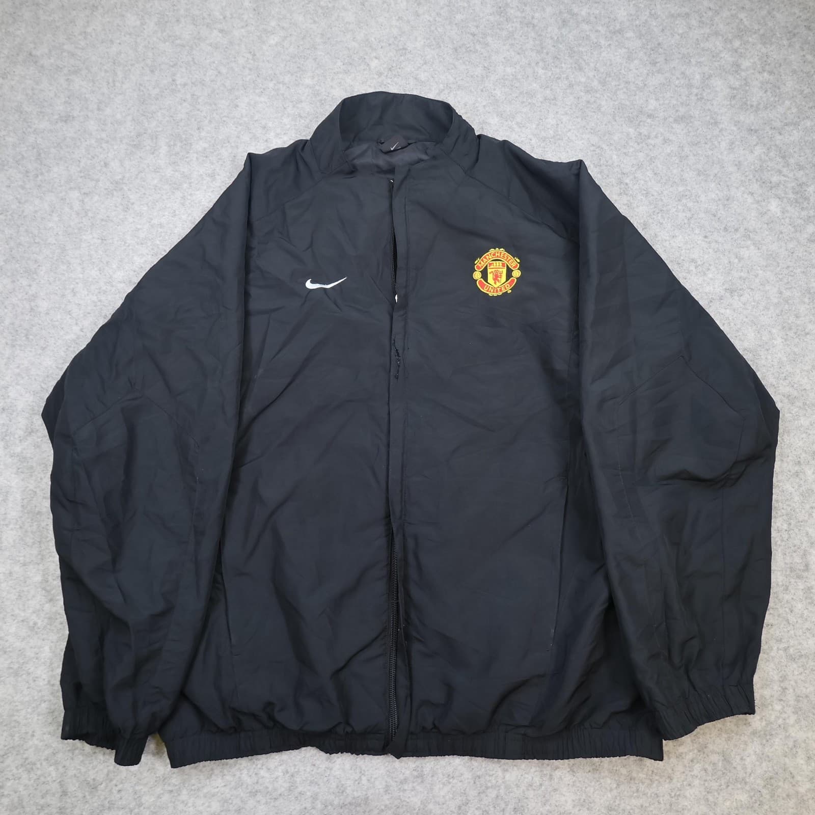 Manchester United Jacket Mens Large Black EPL 2002 2003 Nike Full Zip Training