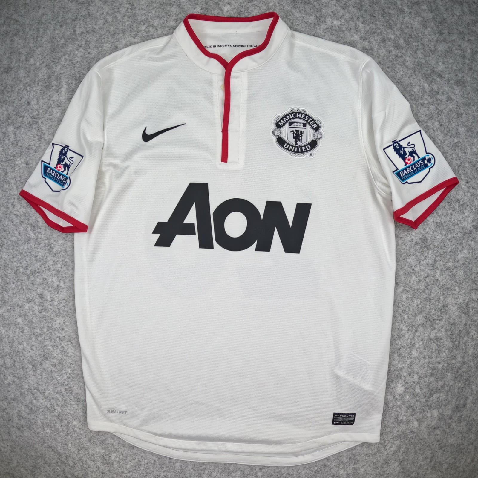 Manchester United Football Shirt Medium White Away 2012 14 Nike Kagawa 26 photo 2