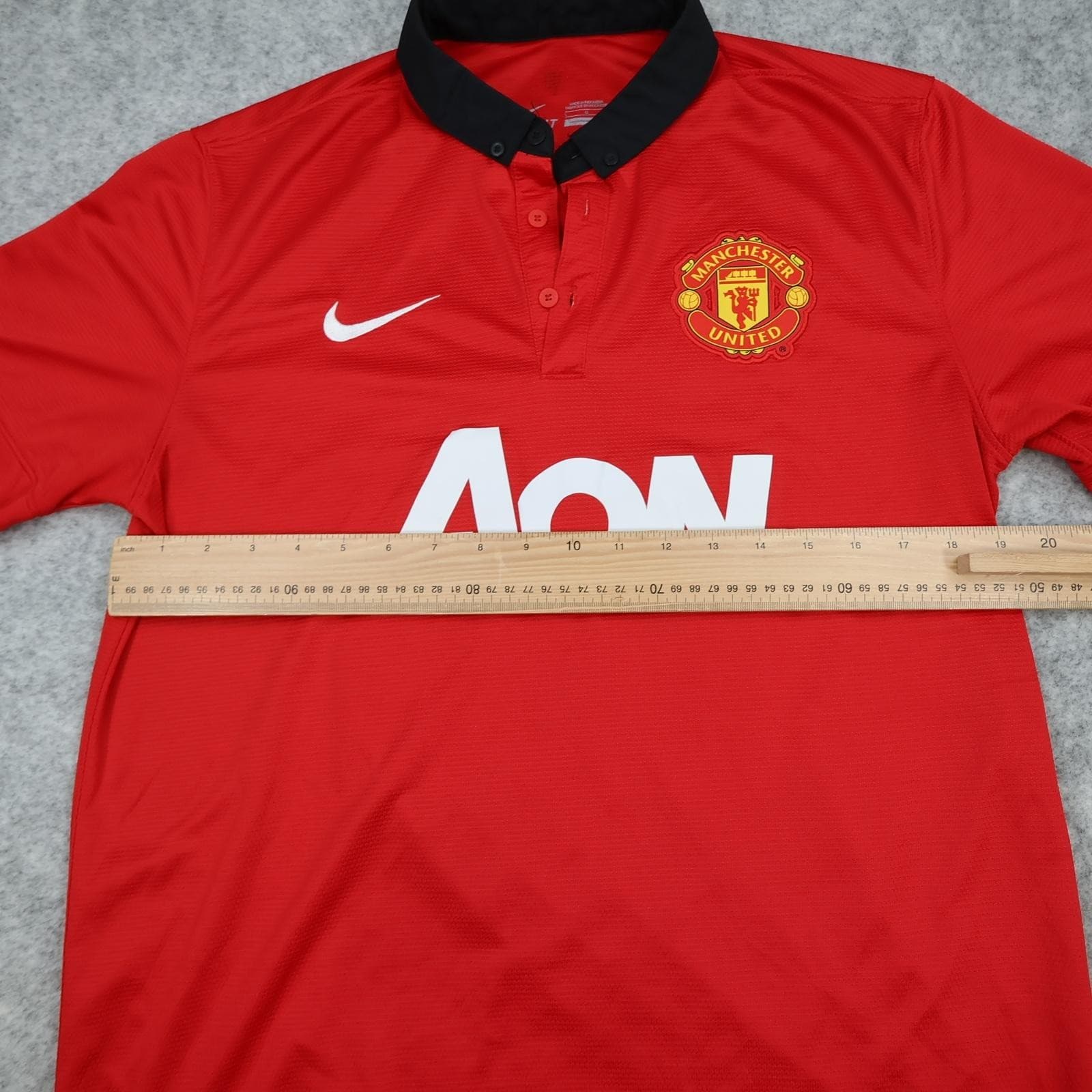 Manchester United Shirt Mens Large Red Home 2013 2014 Football Nike V Persie 20 photo 15