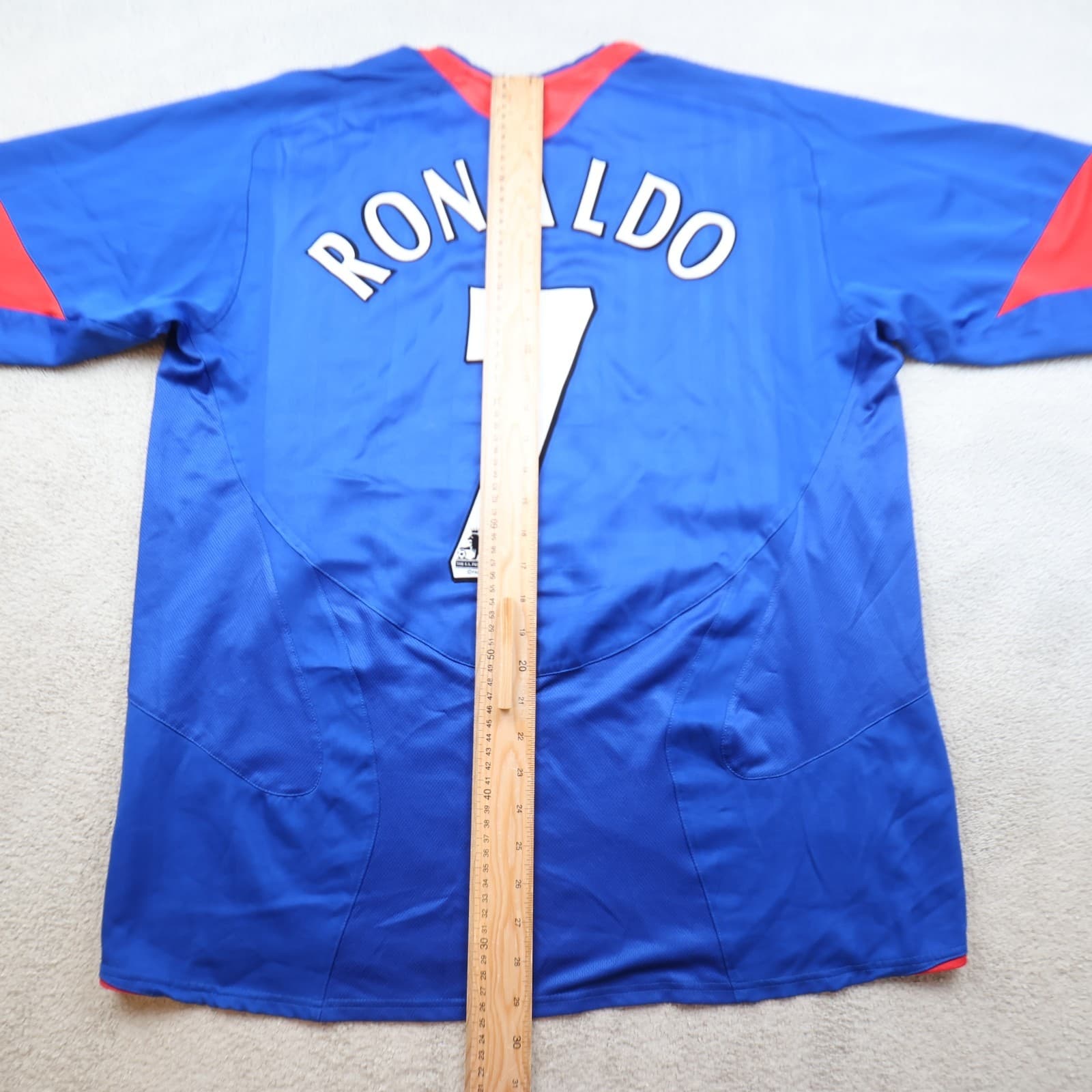 Manchester United Shirt Extra Large Blue Away Kit 2005 2006 Jersey Ronaldo 7 XL photo 14