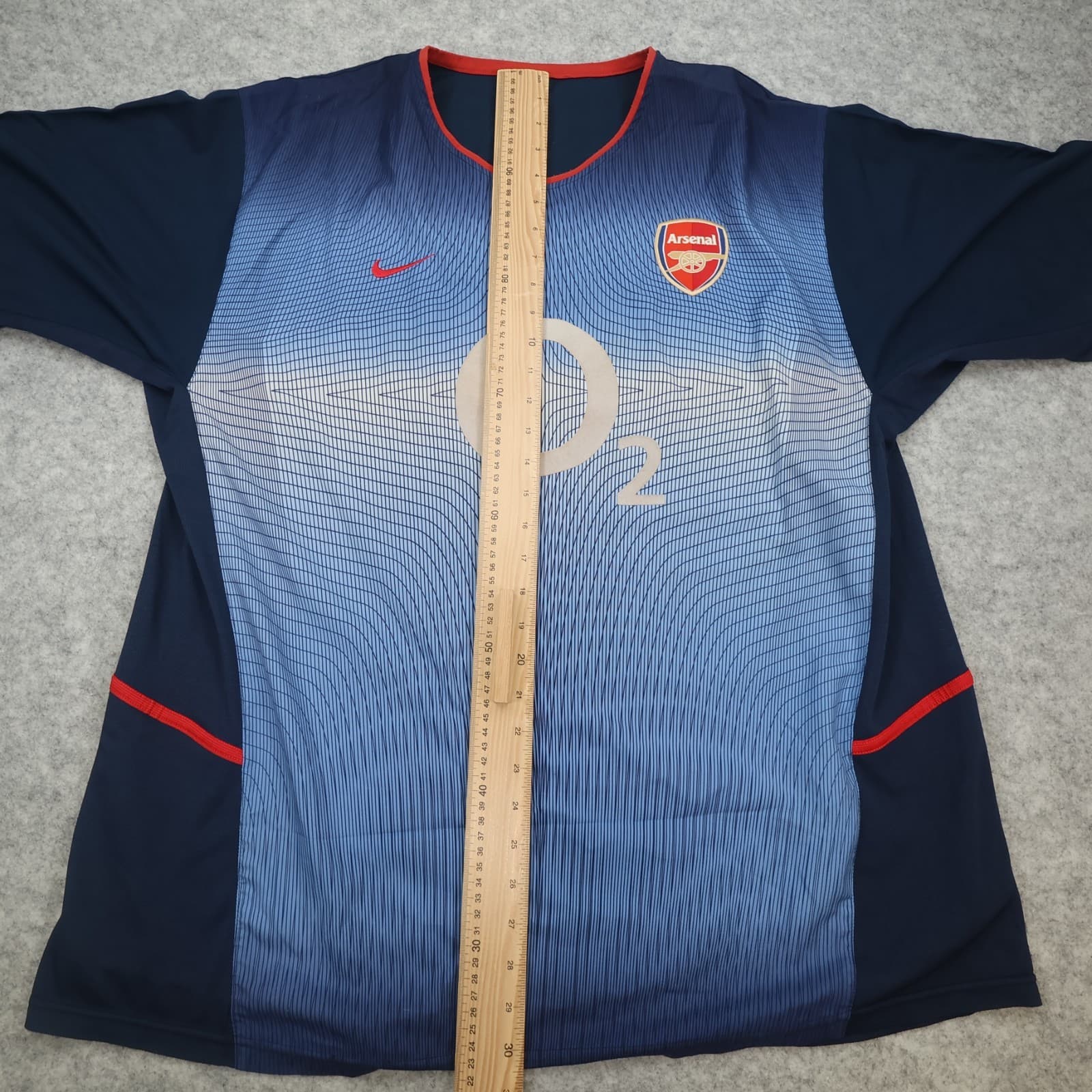 Vintage Arsenal Shirt Extra Large Blue Away 2002 2003 Nike Vieira Soccer Jersey photo 14