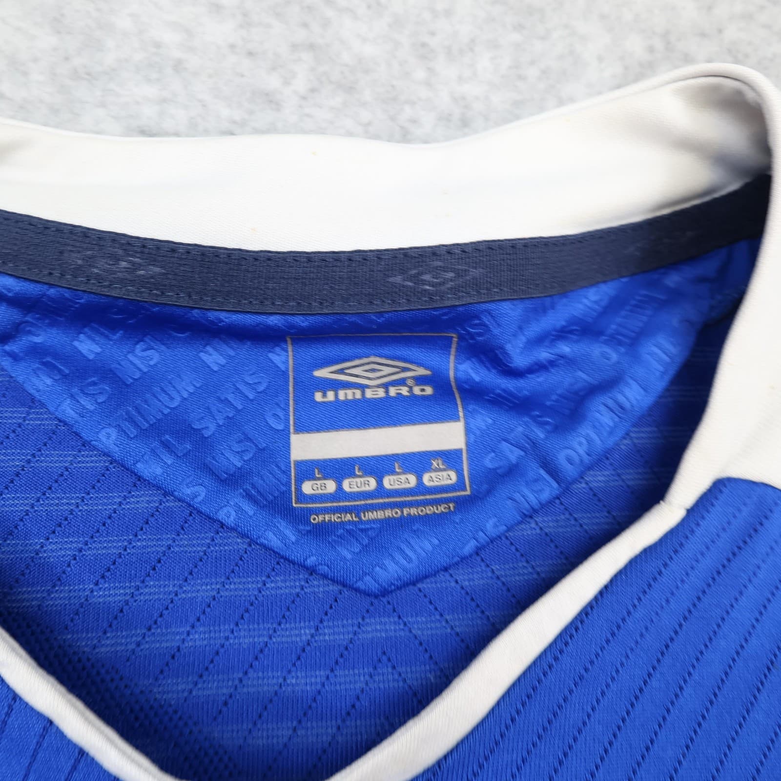 Everton Shirt Mens Large Blue Home Kit EPL 2008 2009 Umbro Chang Soccer Jersey photo 6