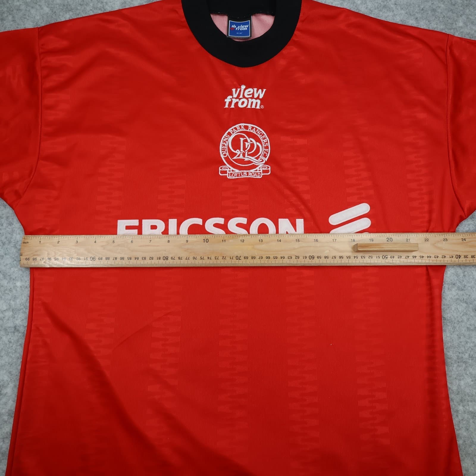 Vintage QPR Away Shirt Extra Large Red 1996 1997 Soccer Jersey Ericsson photo 10