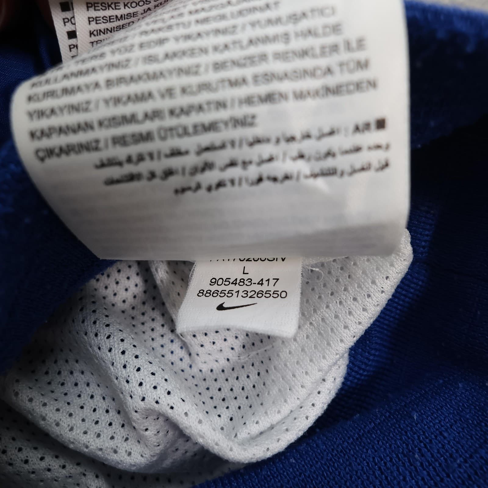 Chelsea FC Jacket Mens Large Blue White 2017 2018 Nike Hooded Rain Full Zip Top photo 7