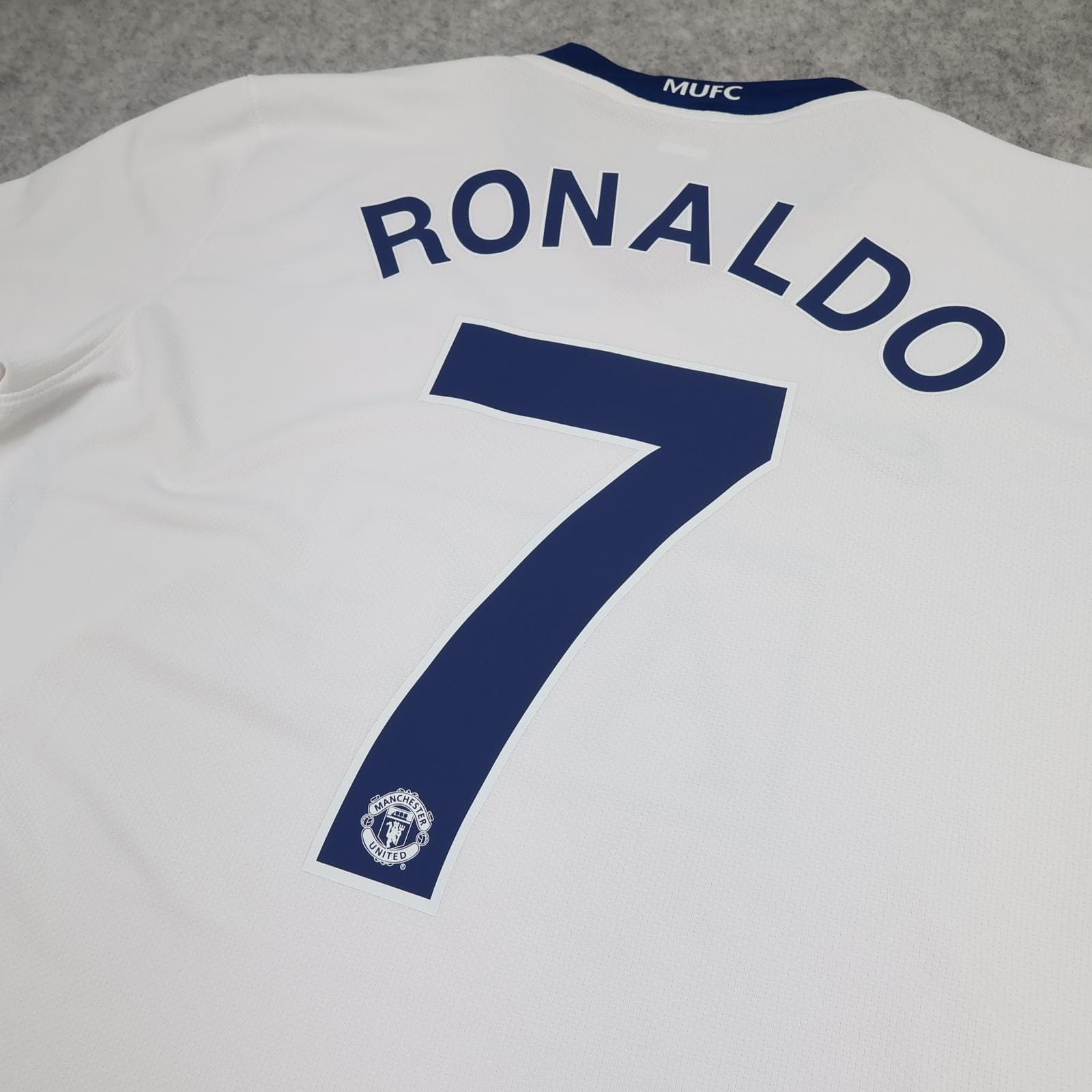 Manchester United Shirt Mens Large White Away 2008 2009 Nike AIG Ronaldo 7 photo 11