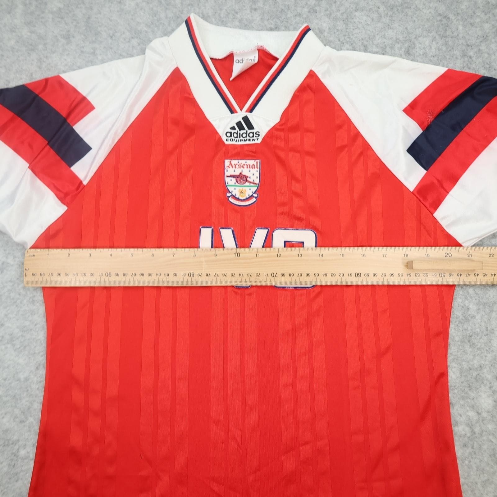Vintage Arsenal Shirt Mens Medium Red Home 1992 1994 Adidas JVC Jersey UK photo 12