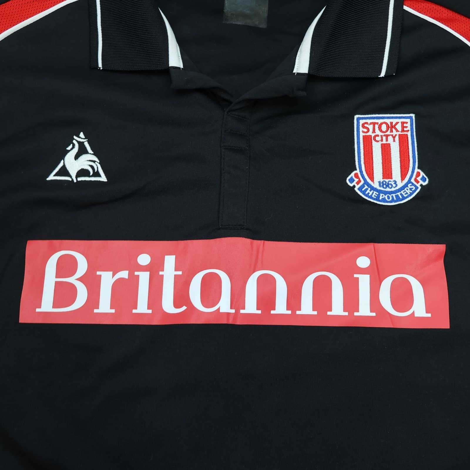 Stoke City Shirt Extra Large Black Away Kit 2009 2010 Le Coq Sportif Jersey photo 4