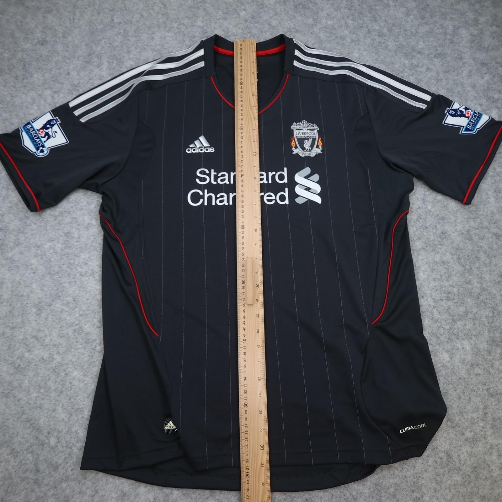 Liverpool Shirt Mens XL Black Away Kit 2011 2012 EPL Football Adidas Kuyt 18 photo 15