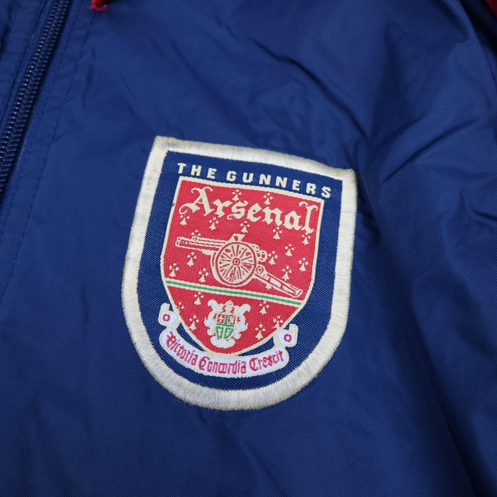 Vintage Arsenal Jacket Mens Small Navy Red Football Nike The Gunners 90s photo 4