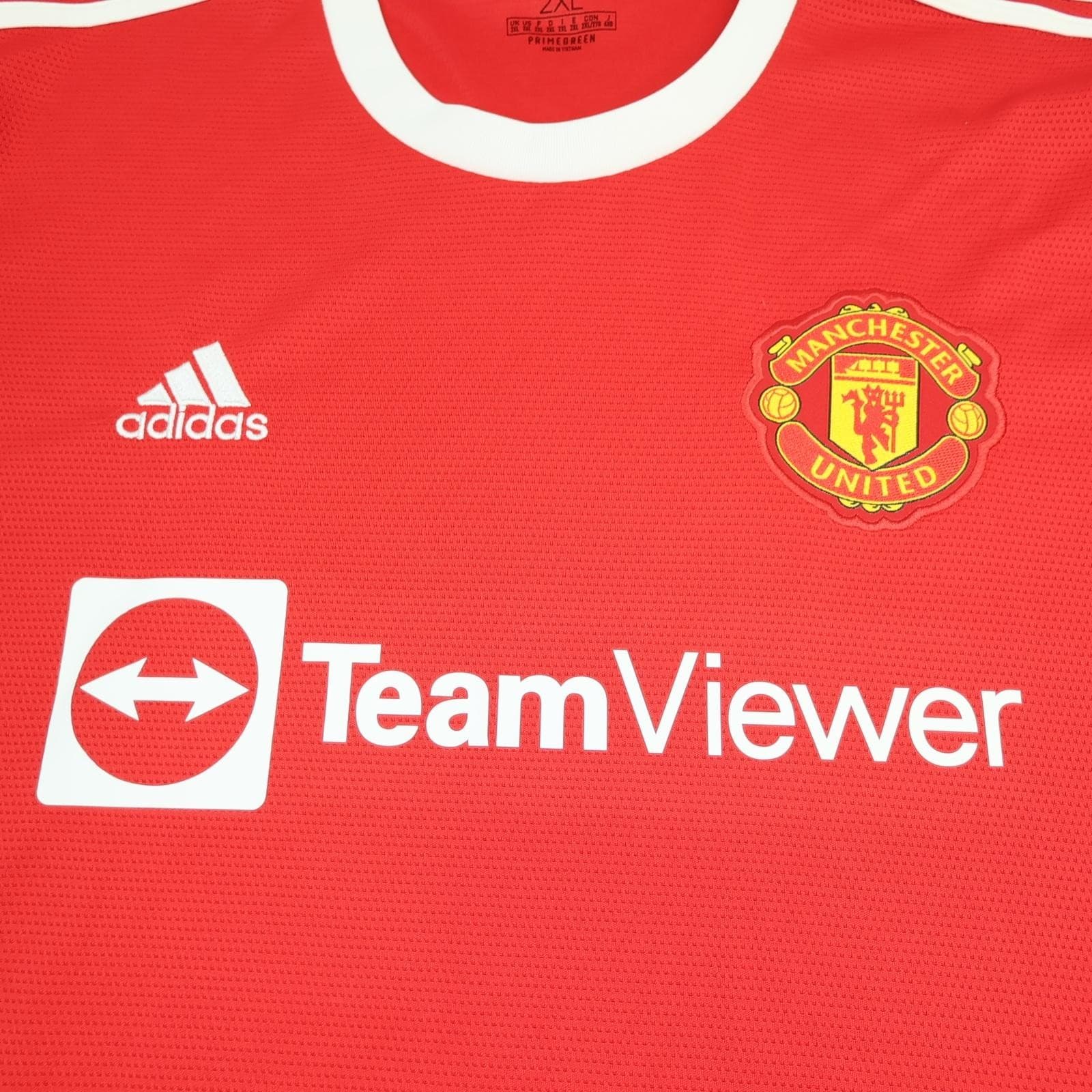 Manchester United Shirt Mens 2XL Red Home Kit 2021 2022 Football Adidas Jersey photo 3