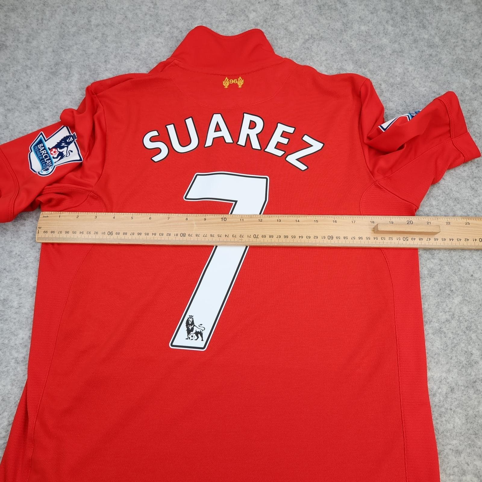 Liverpool Shirt Mens Medium Red Home 2012 2013 Football Warrior Suarez 7 Jersey photo 10