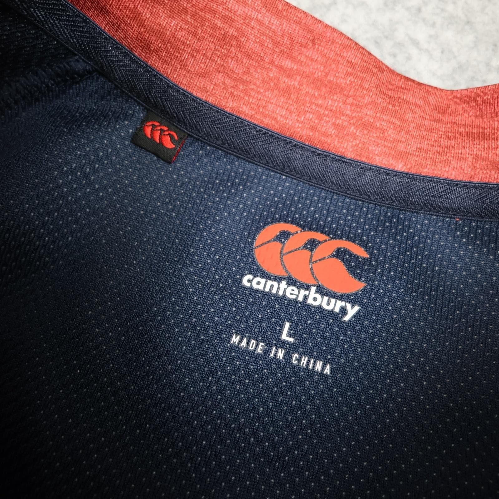 England Rugby Training Shirt Mens Large Navy Red Canterbury O2 Vaposhield Jersey photo 8