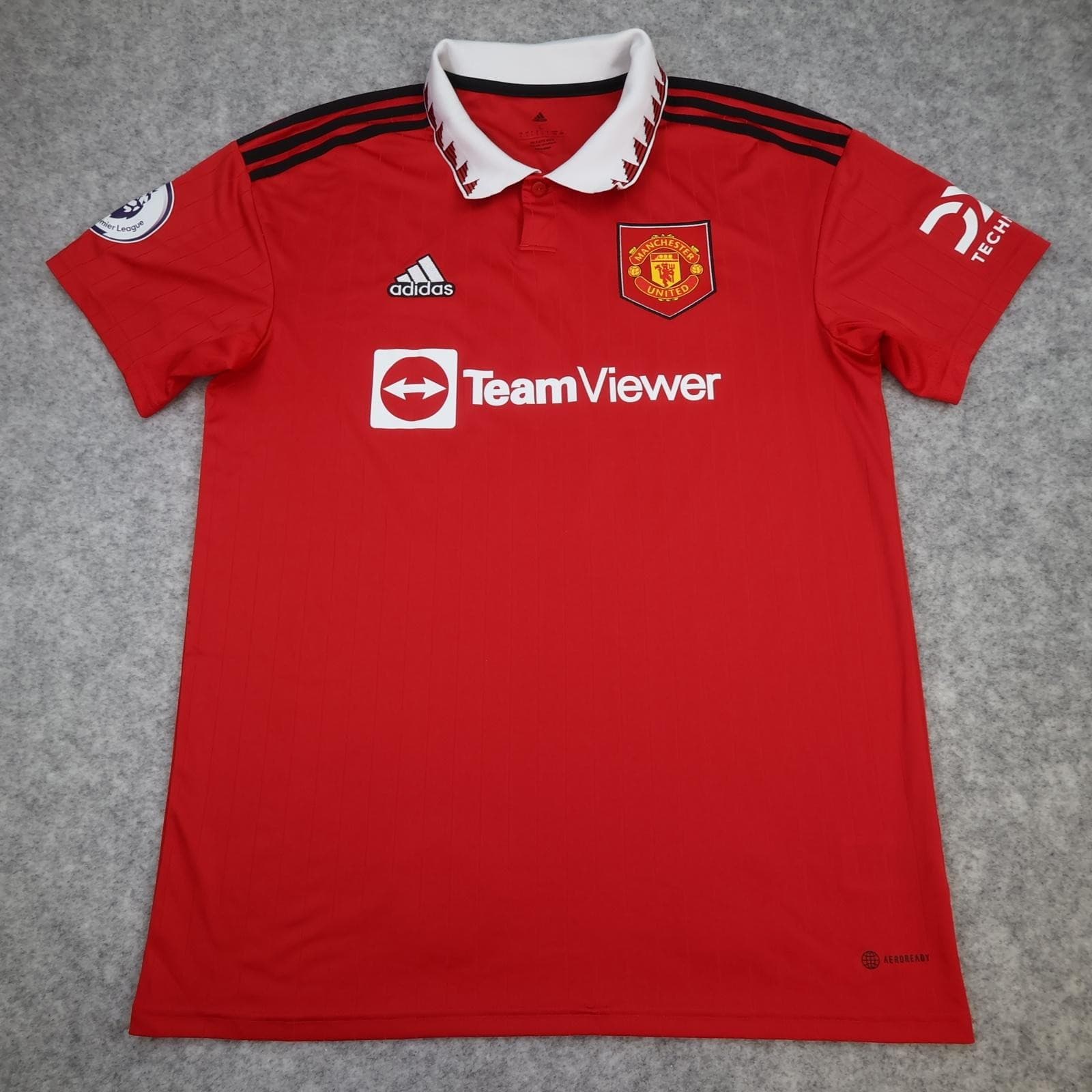 Manchester United Shirt Mens Large Red Home 2022 2023 Football Adidas Eriksen 14 photo 2