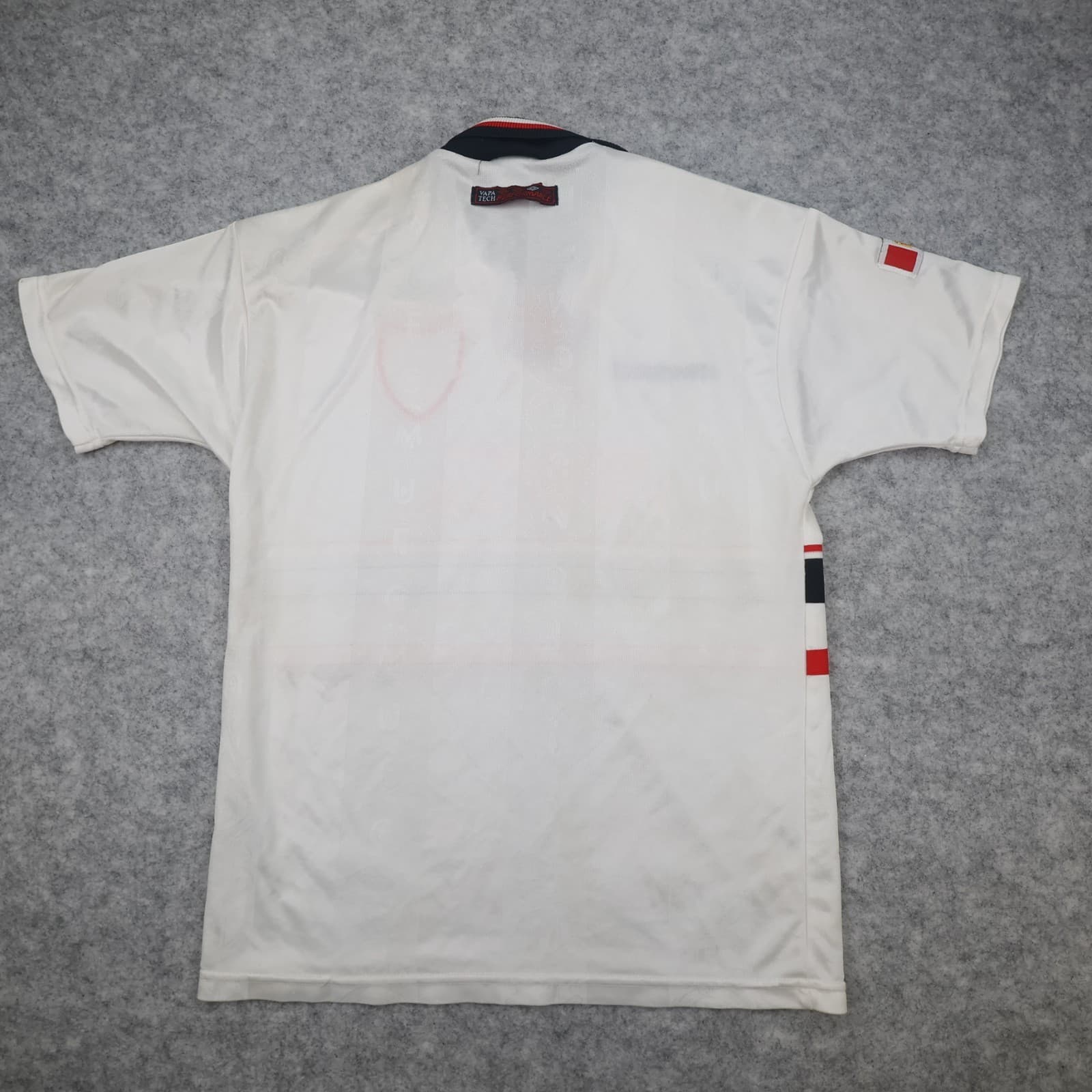 Vintage Manchester United Shirt Kids Large White Away Kit 1997 1999 Umbro Jersey photo 2
