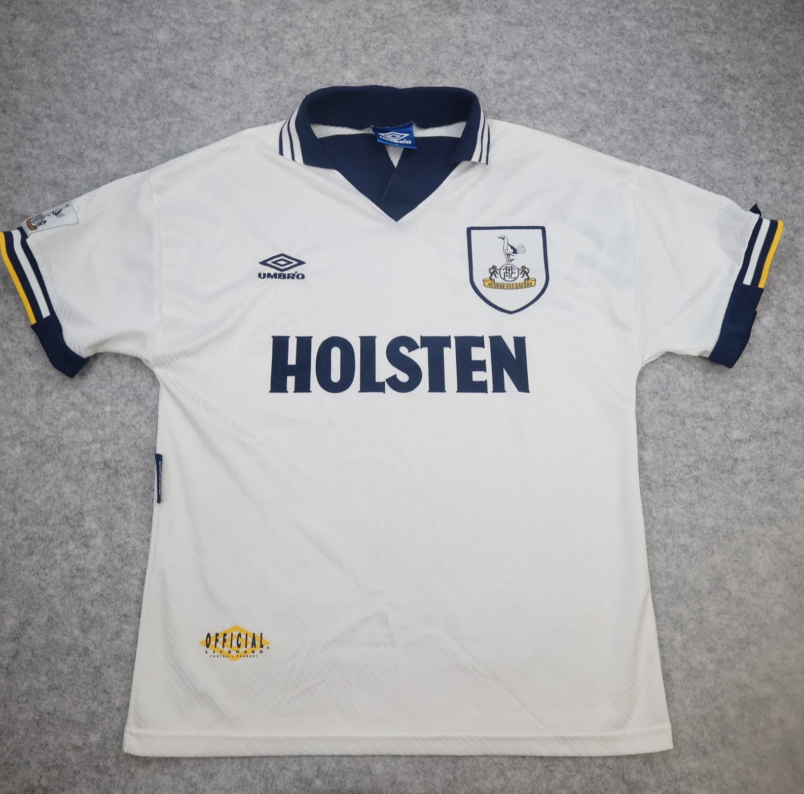 Vintage Tottenham Hotspur Shirt Medium White Home Kit 1993 1995 Soccer Jersey