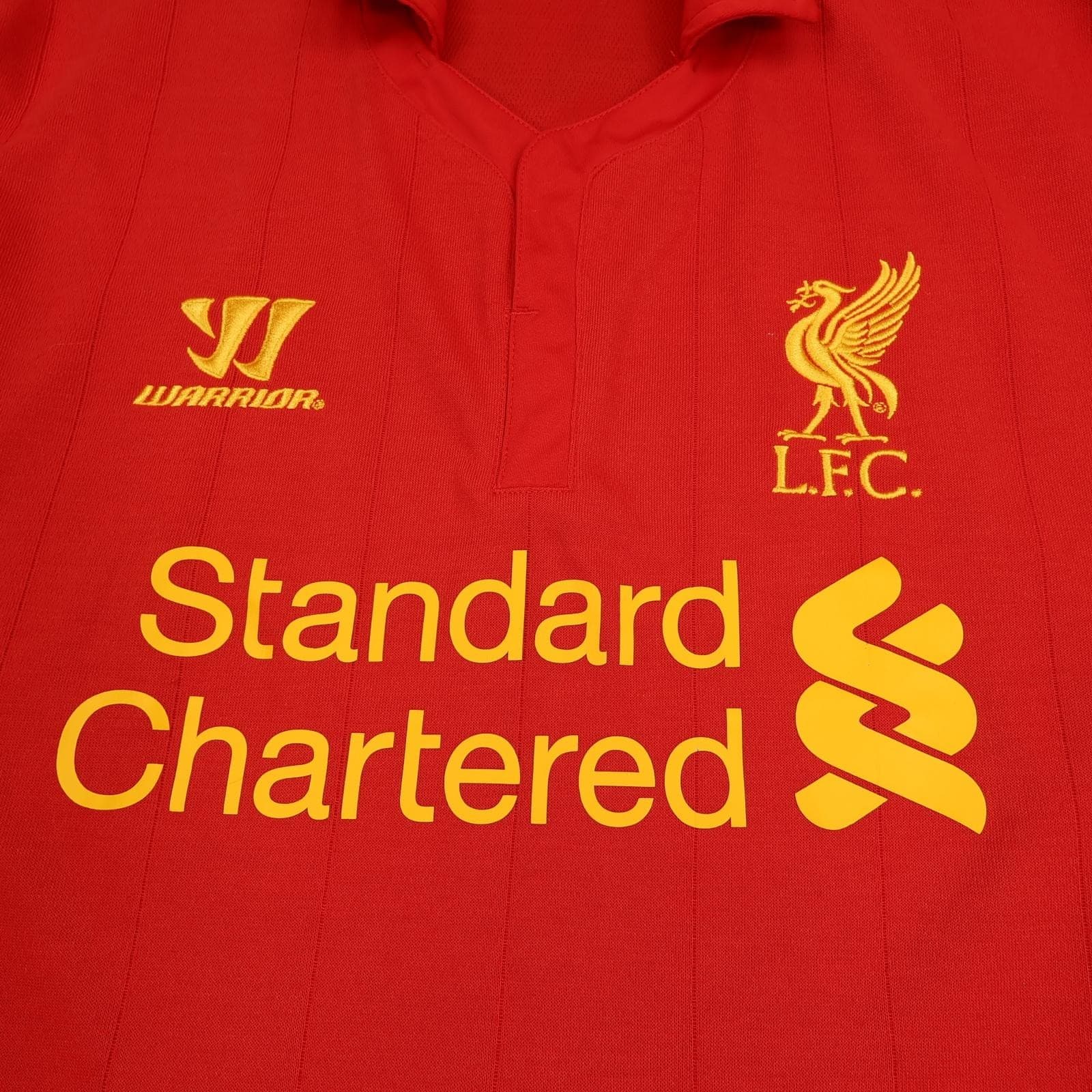 Liverpool Shirt Mens Large Red Home 2012 2013 EPL Warrior Suarez 7 Soccer Jersey photo 3
